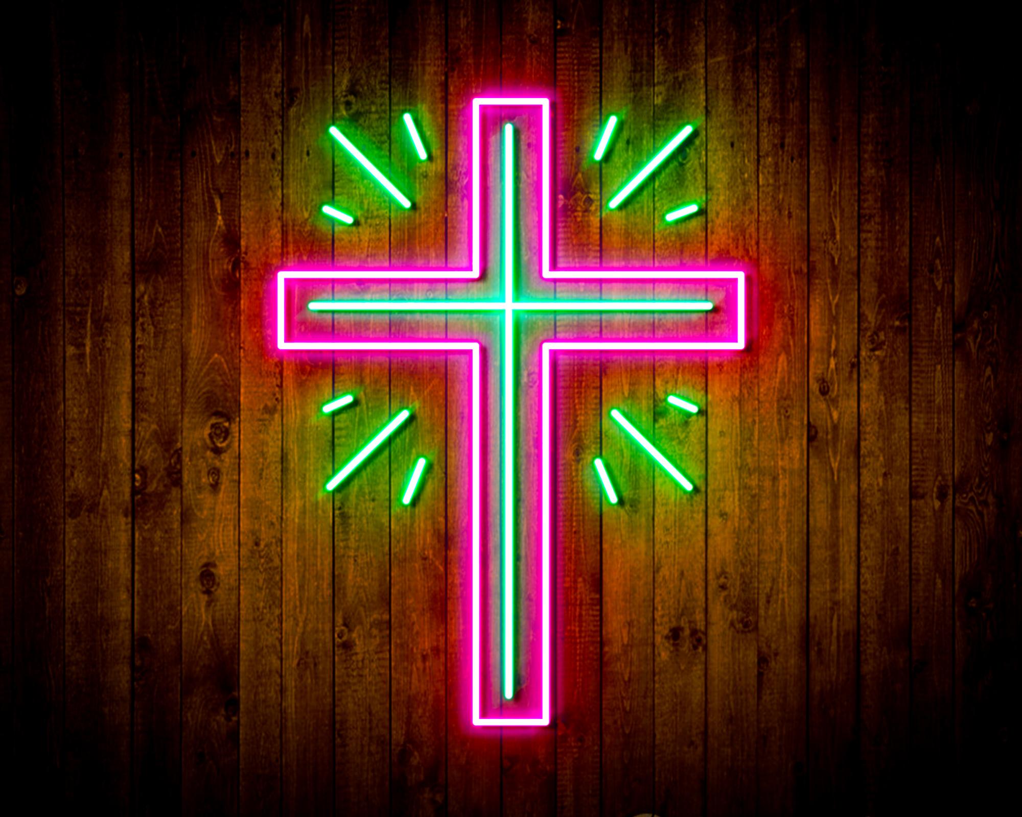 Shinning Cross LED Neon Sign Wall Light