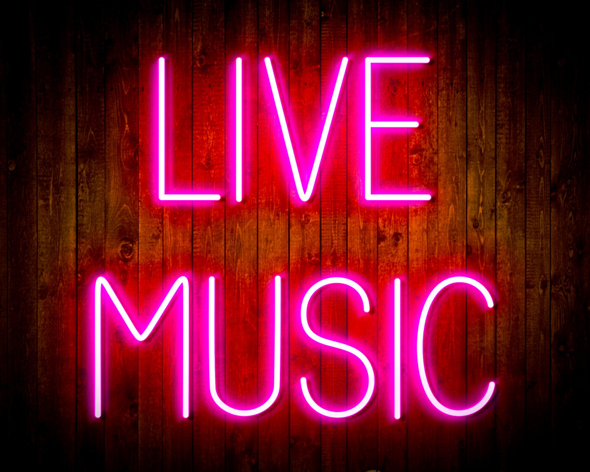 Live Music LED Neon Sign Wall Light