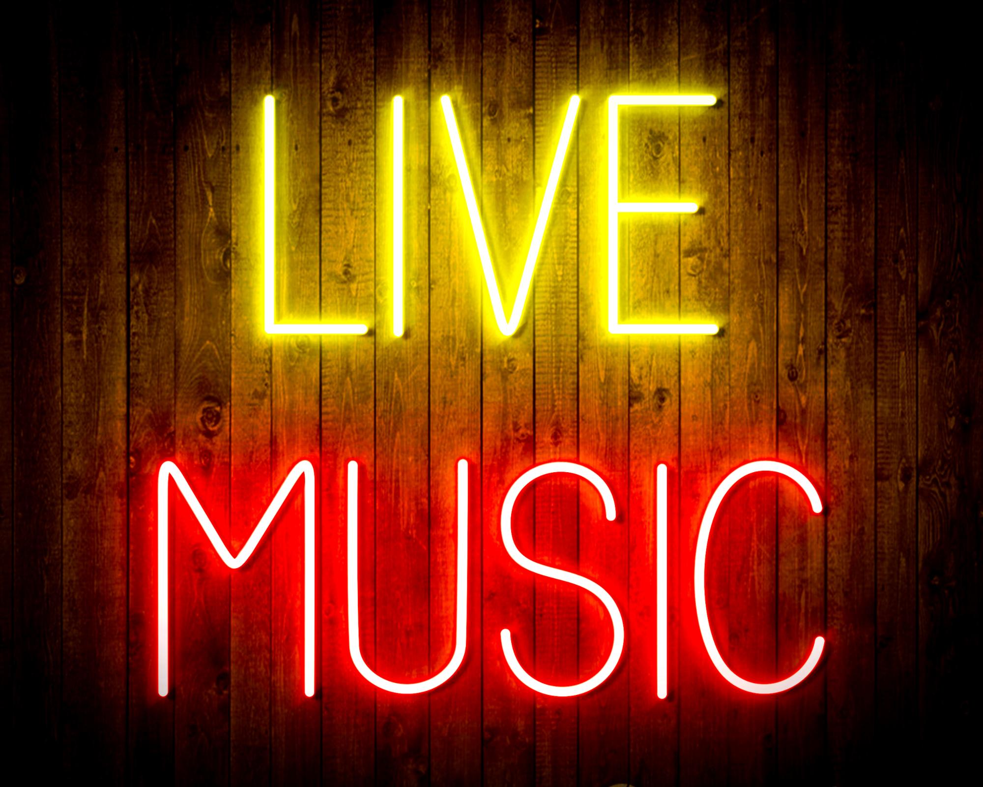 Live Music LED Neon Sign Wall Light