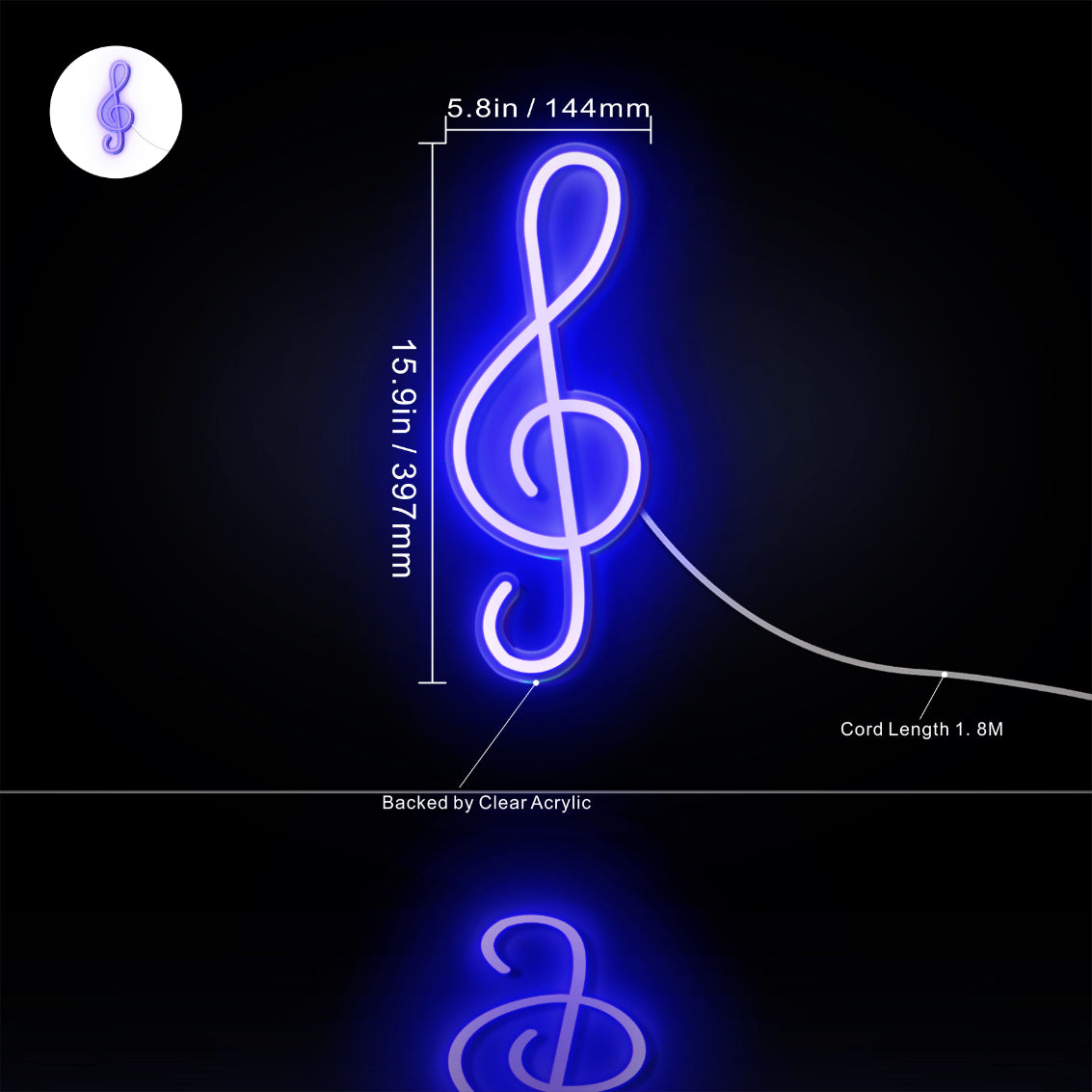 Musical Note LED Neon Sign
