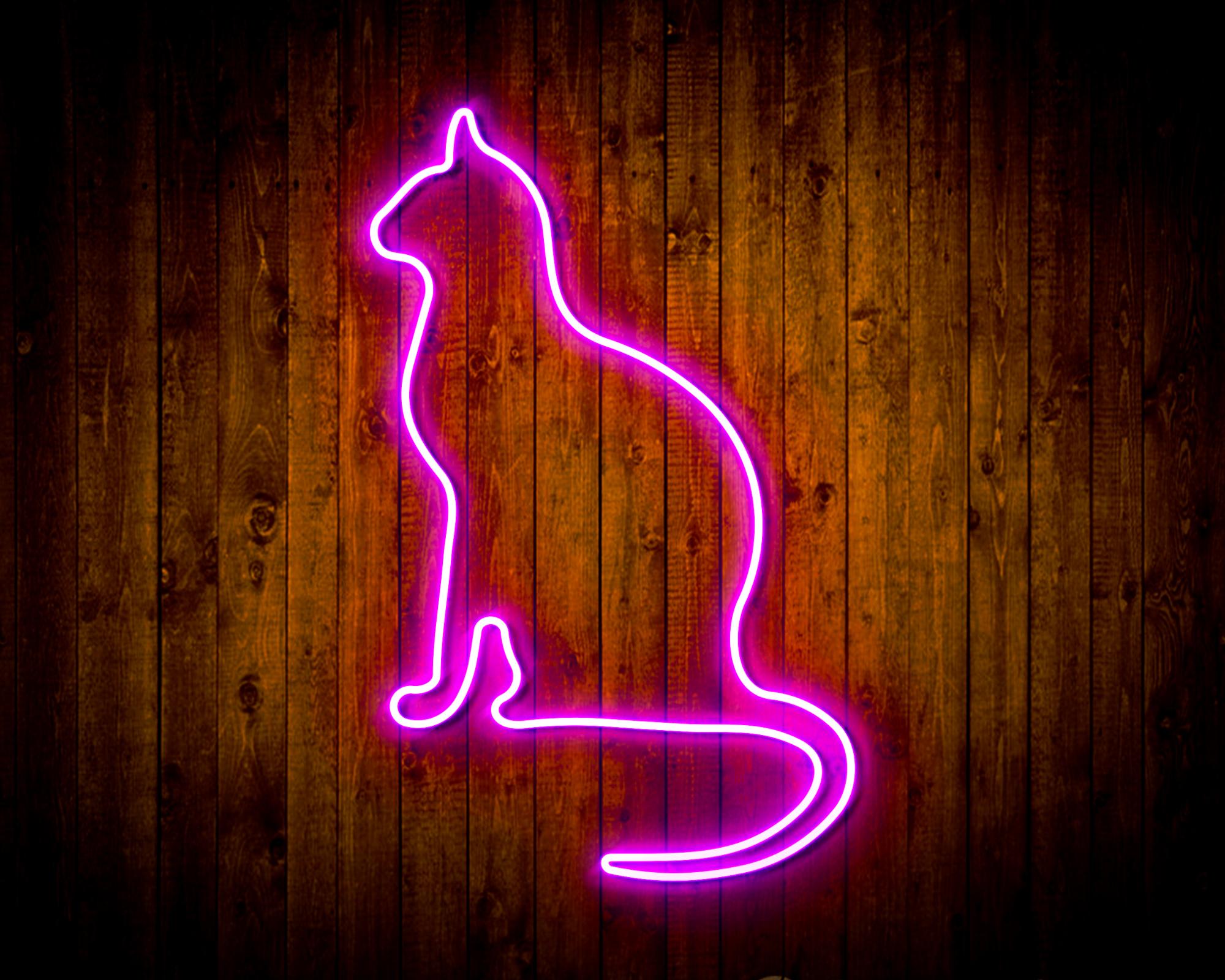 Cat LED Neon Sign Wall Light