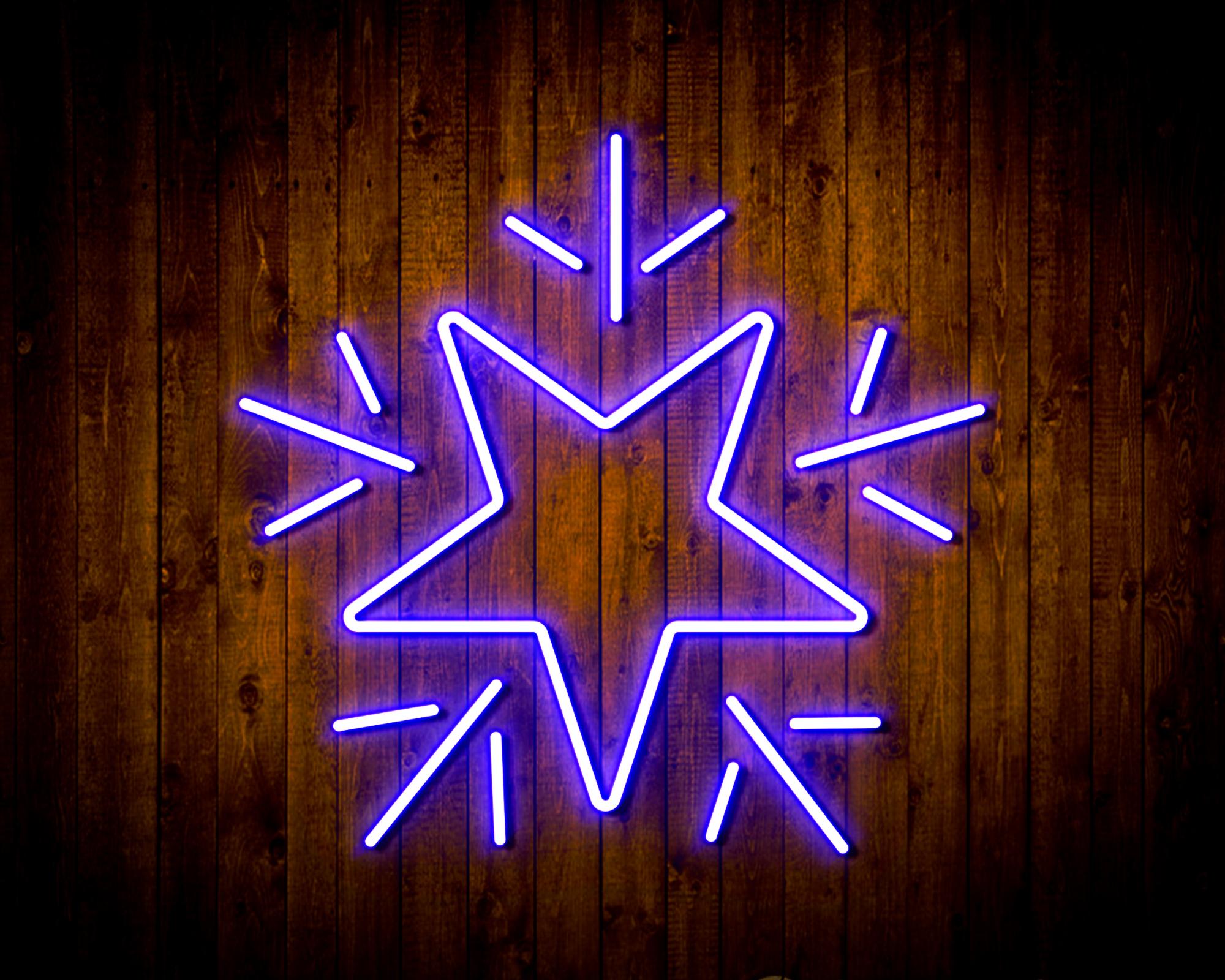 Flashing Star LED Neon Sign Wall Light