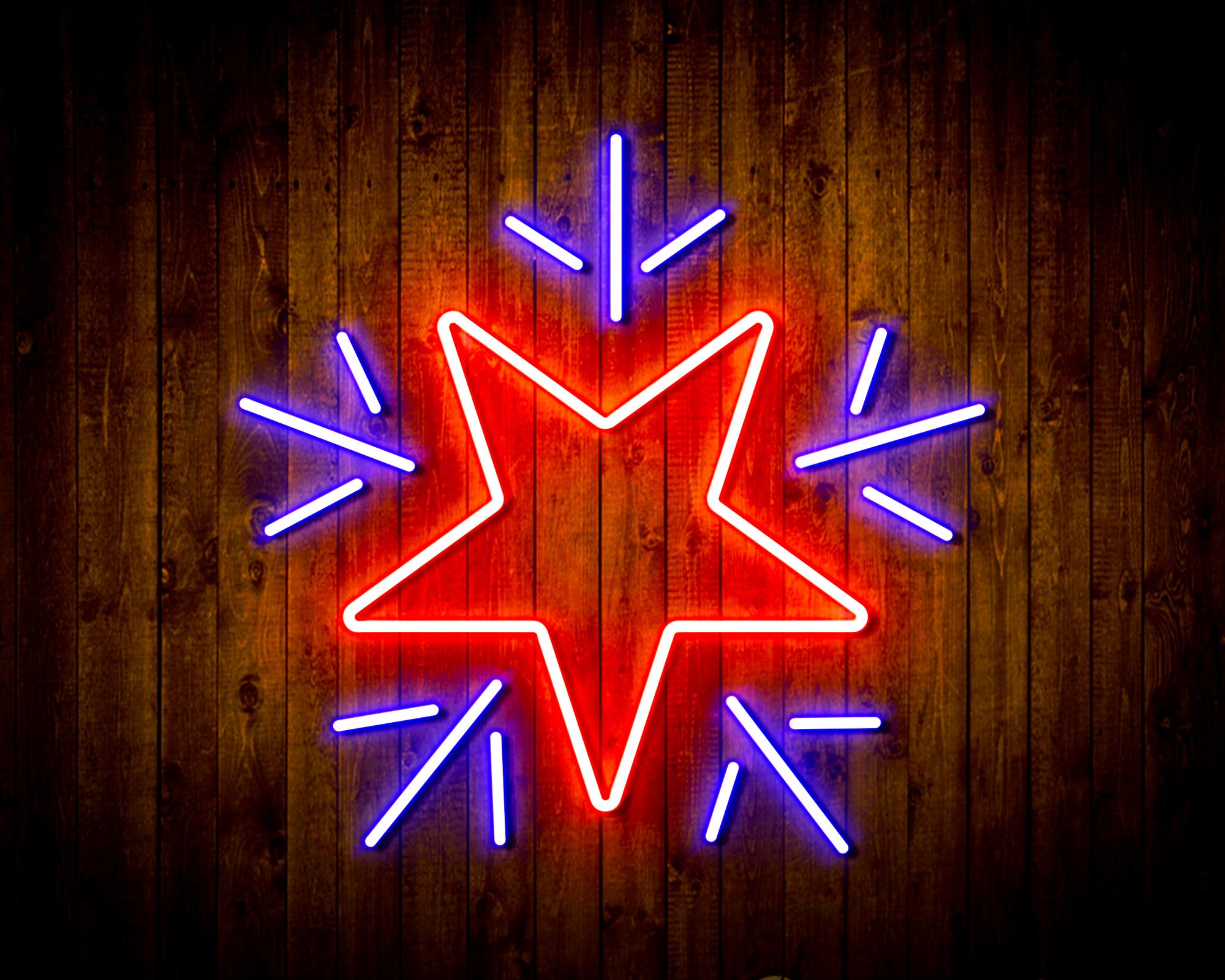 Flashing Star LED Neon Sign Wall Light