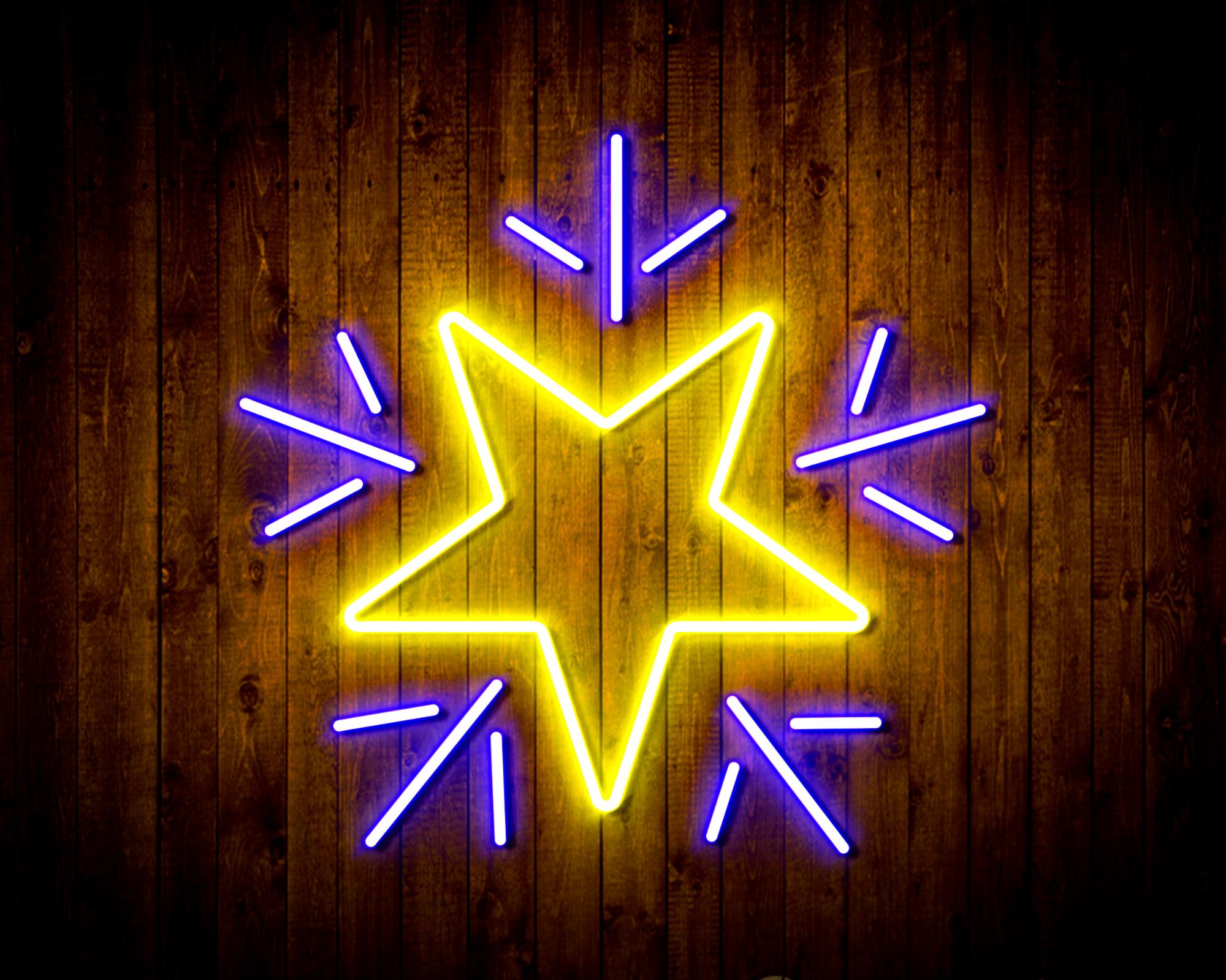 Flashing Star LED Neon Sign Wall Light