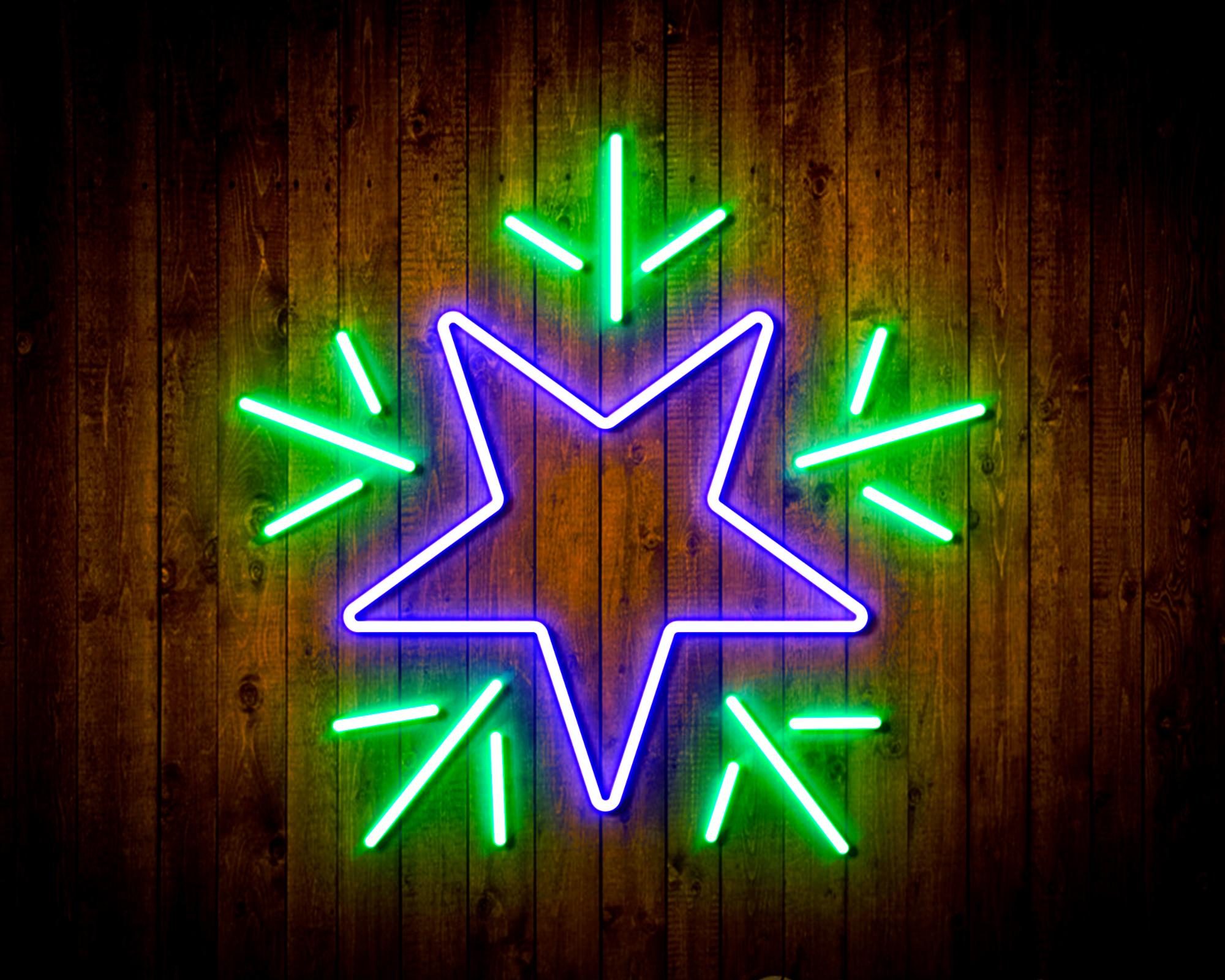 Flashing Star LED Neon Sign Wall Light