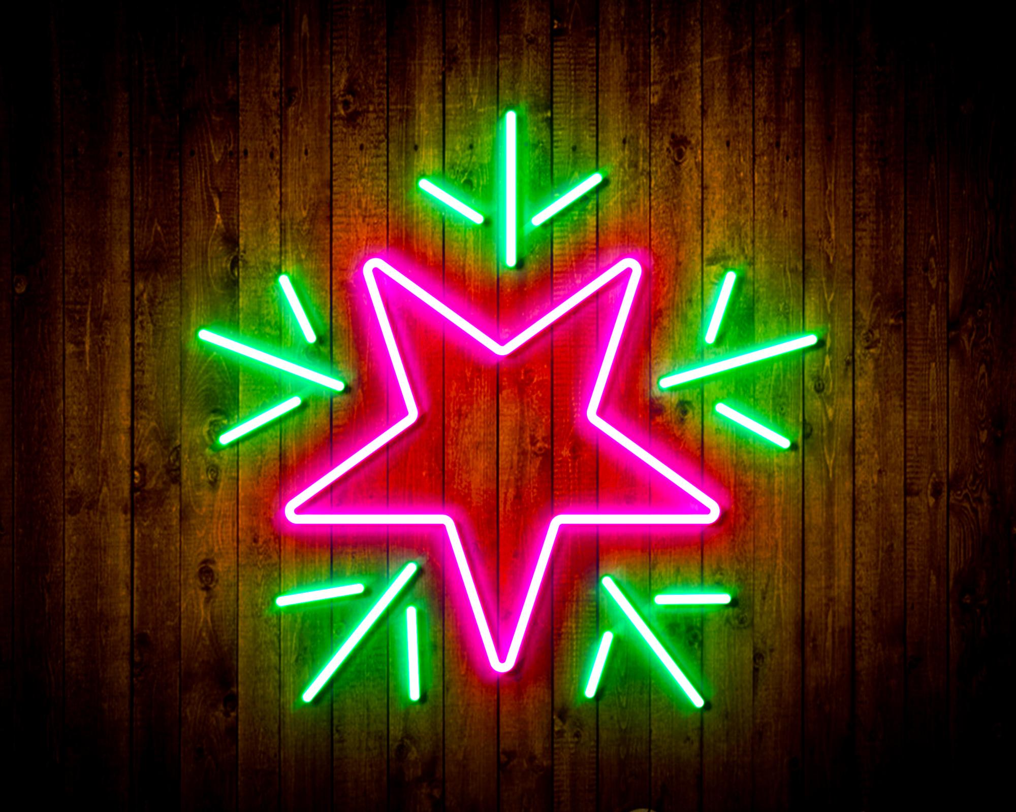 Flashing Star LED Neon Sign Wall Light