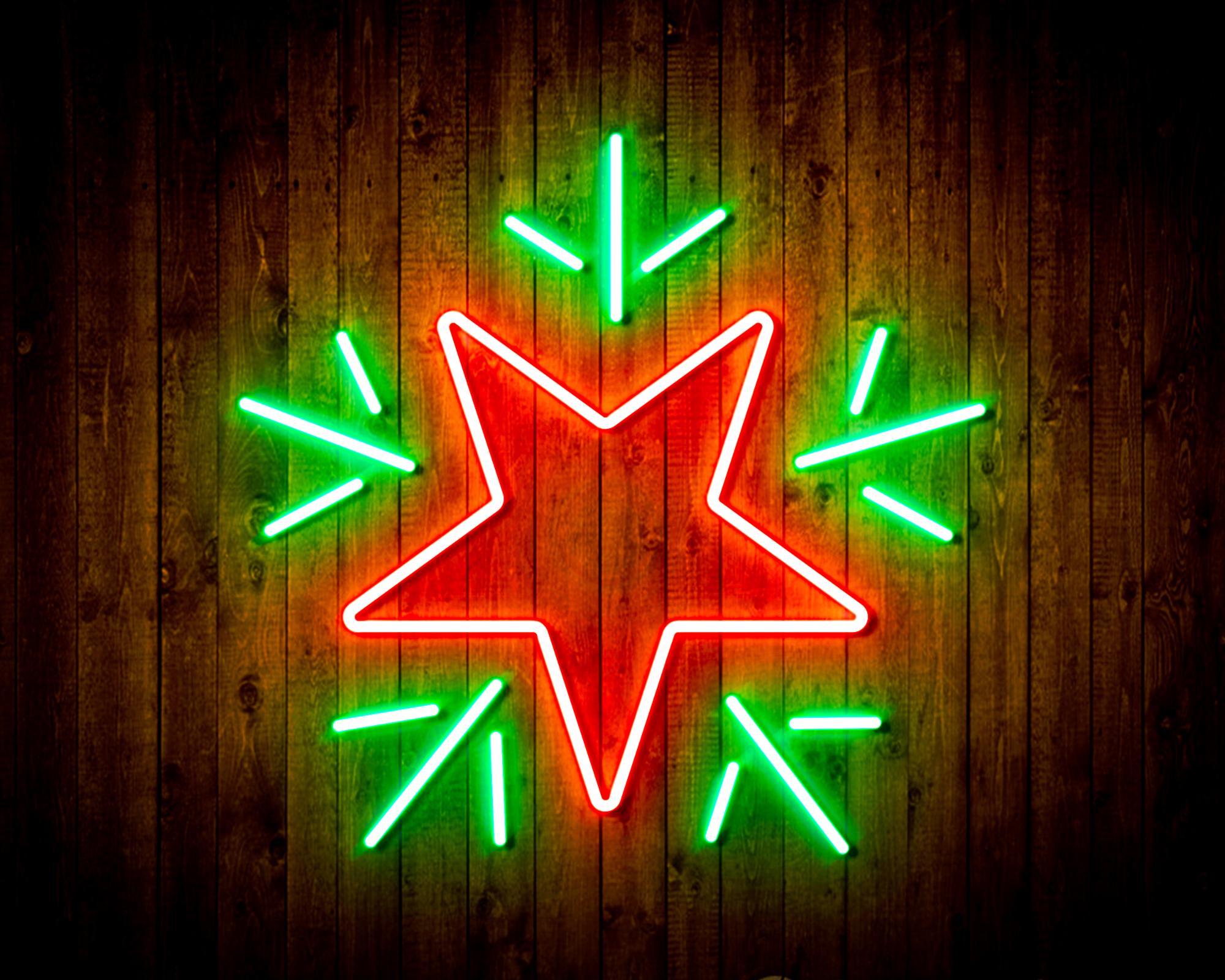 Flashing Star LED Neon Sign Wall Light