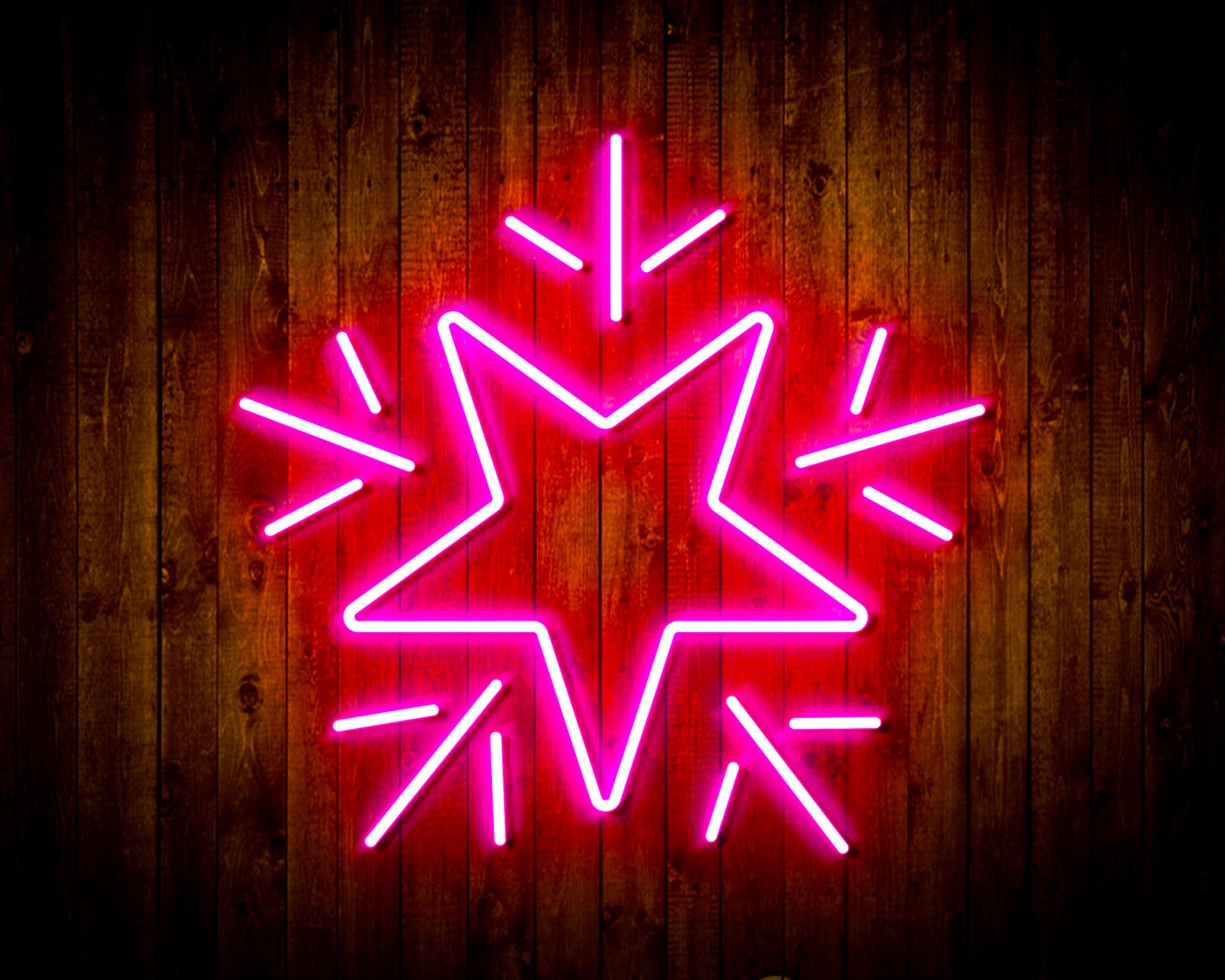 Flashing Star LED Neon Sign Wall Light