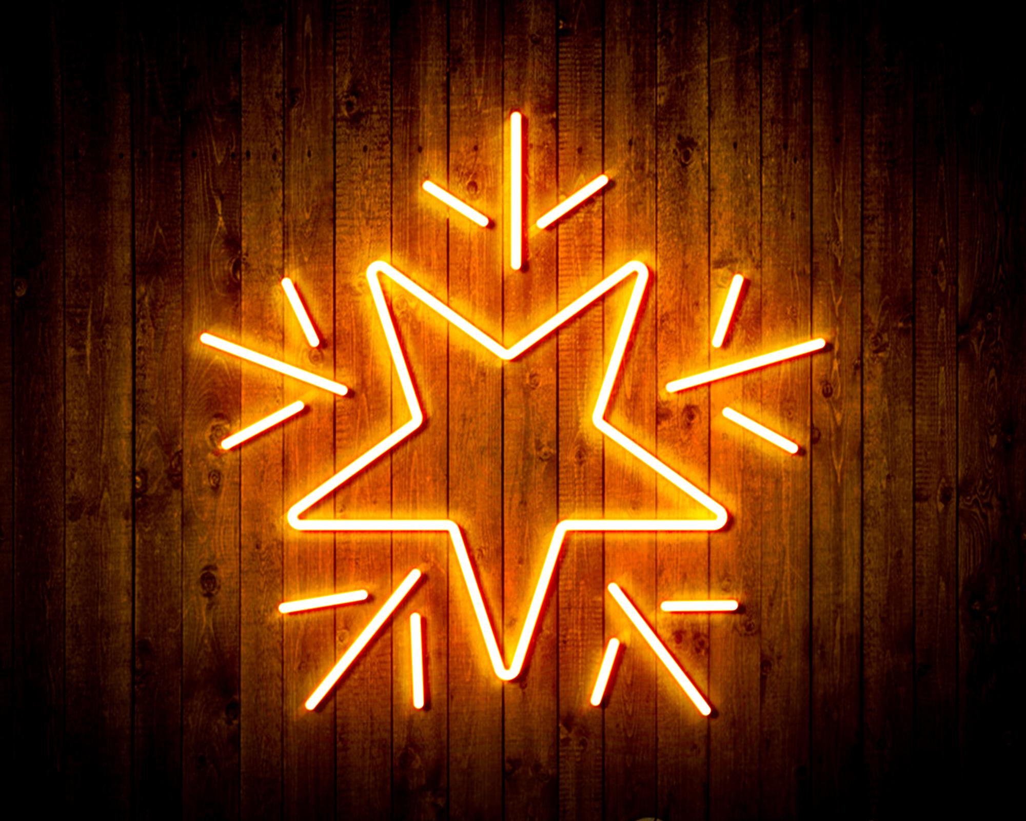 Flashing Star LED Neon Sign Wall Light