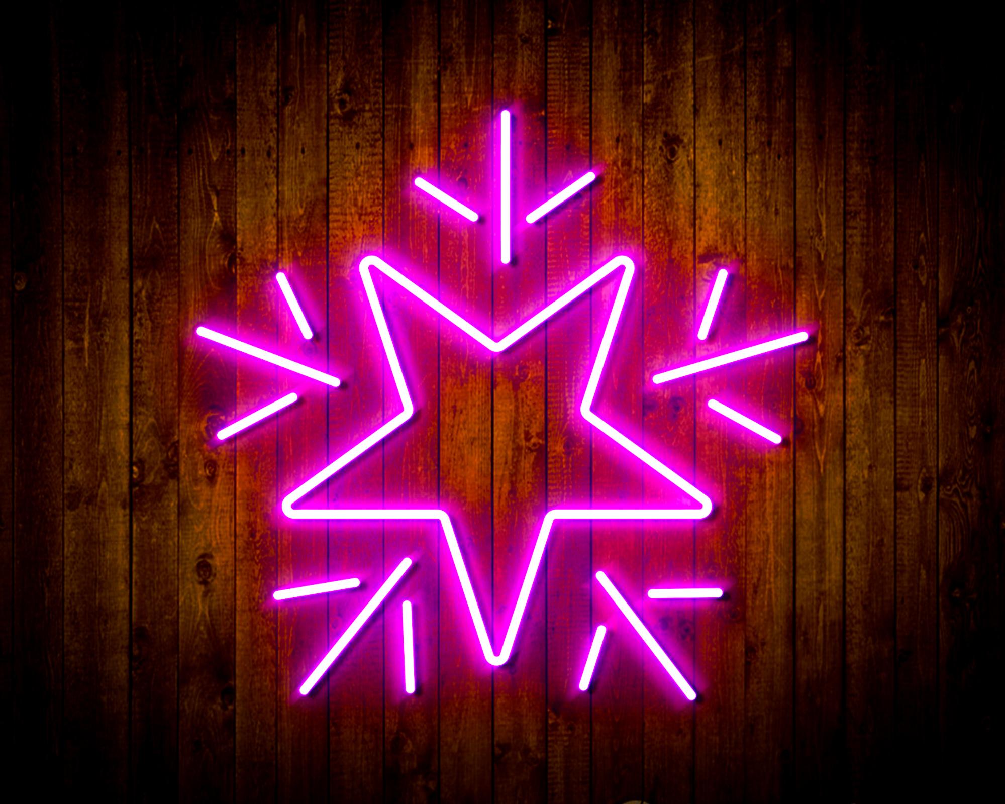 Flashing Star LED Neon Sign Wall Light