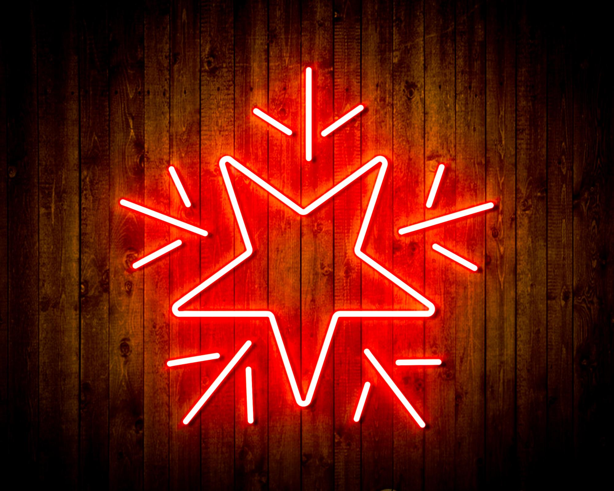 Flashing Star LED Neon Sign Wall Light