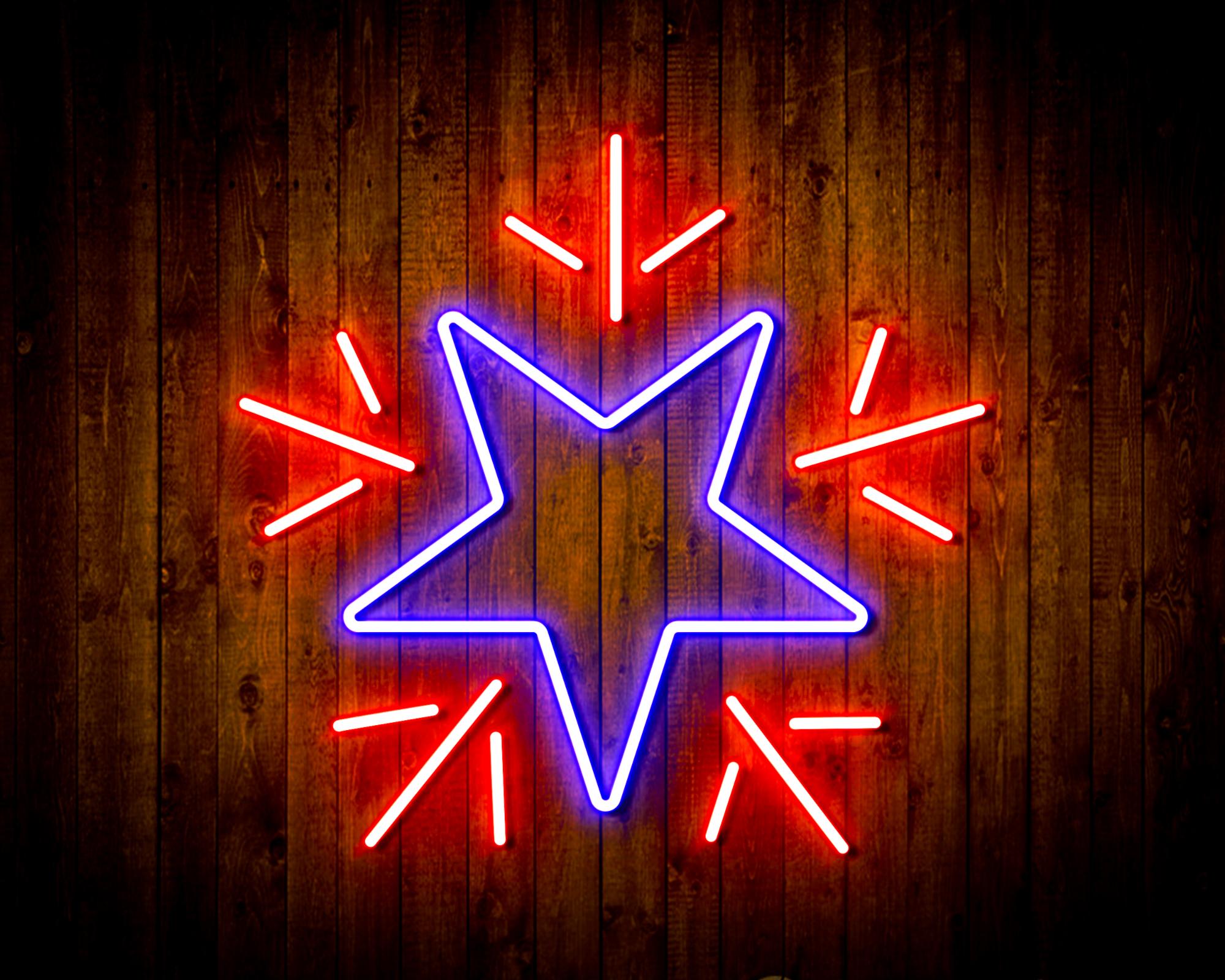 Flashing Star LED Neon Sign Wall Light