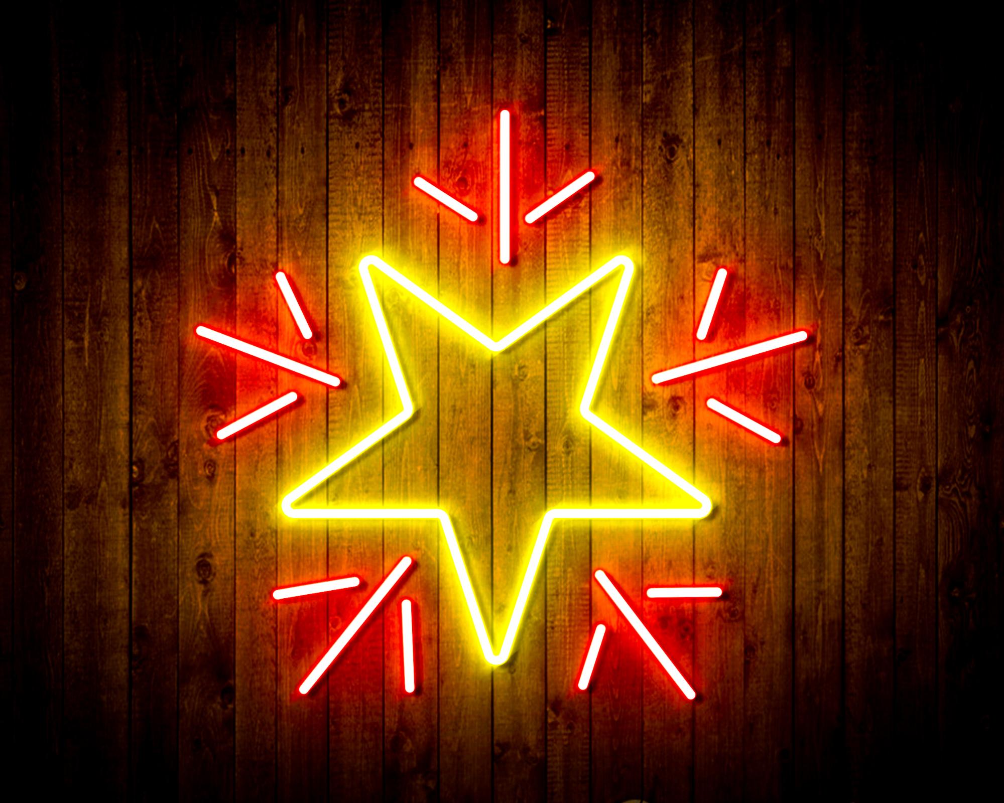 Flashing Star LED Neon Sign Wall Light