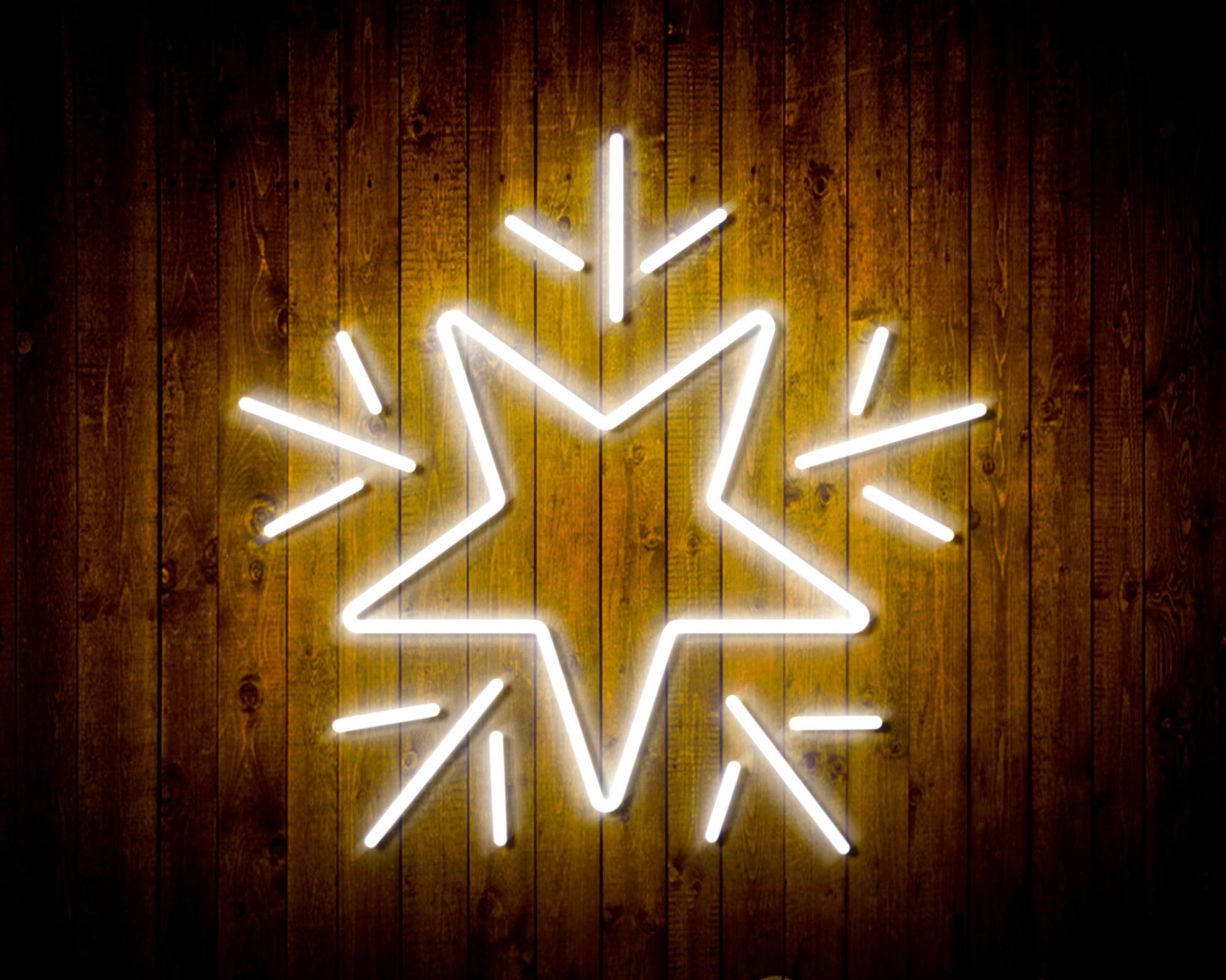 Flashing Star LED Neon Sign Wall Light