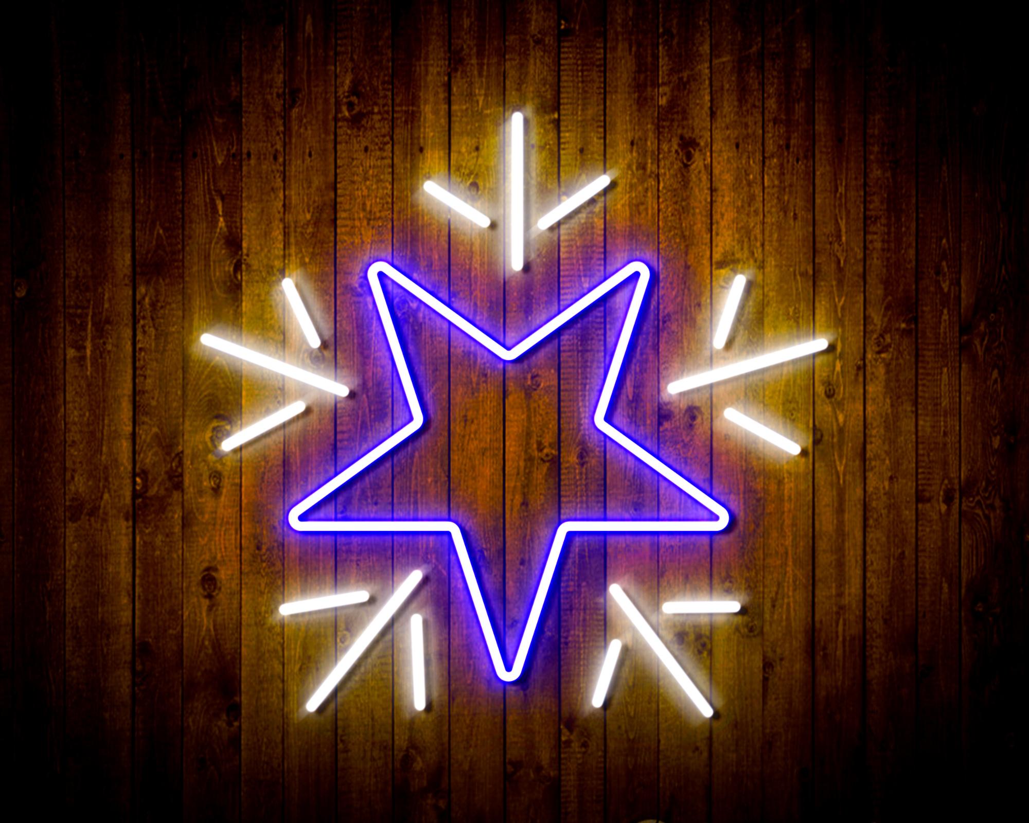 Flashing Star LED Neon Sign Wall Light