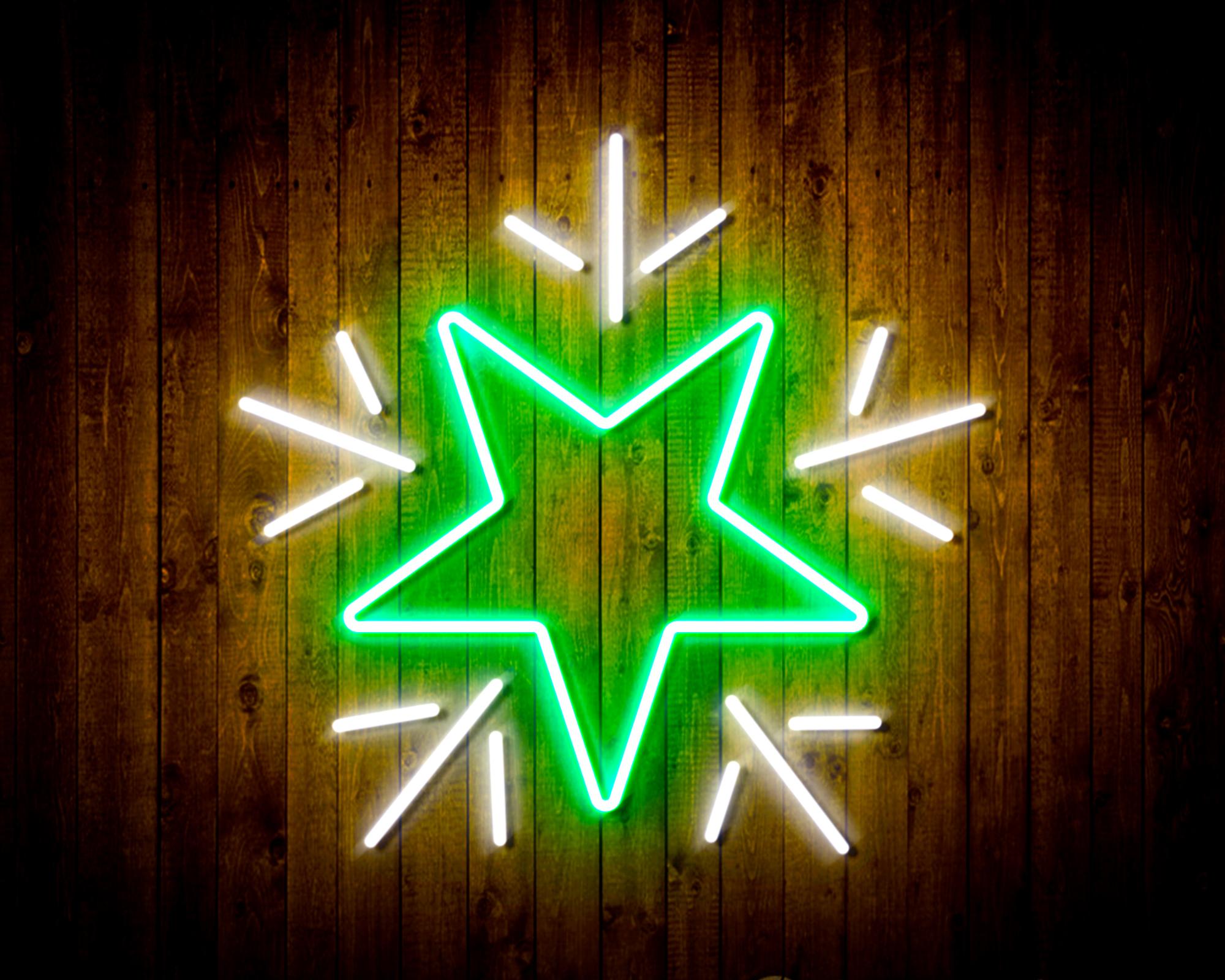 Flashing Star LED Neon Sign Wall Light