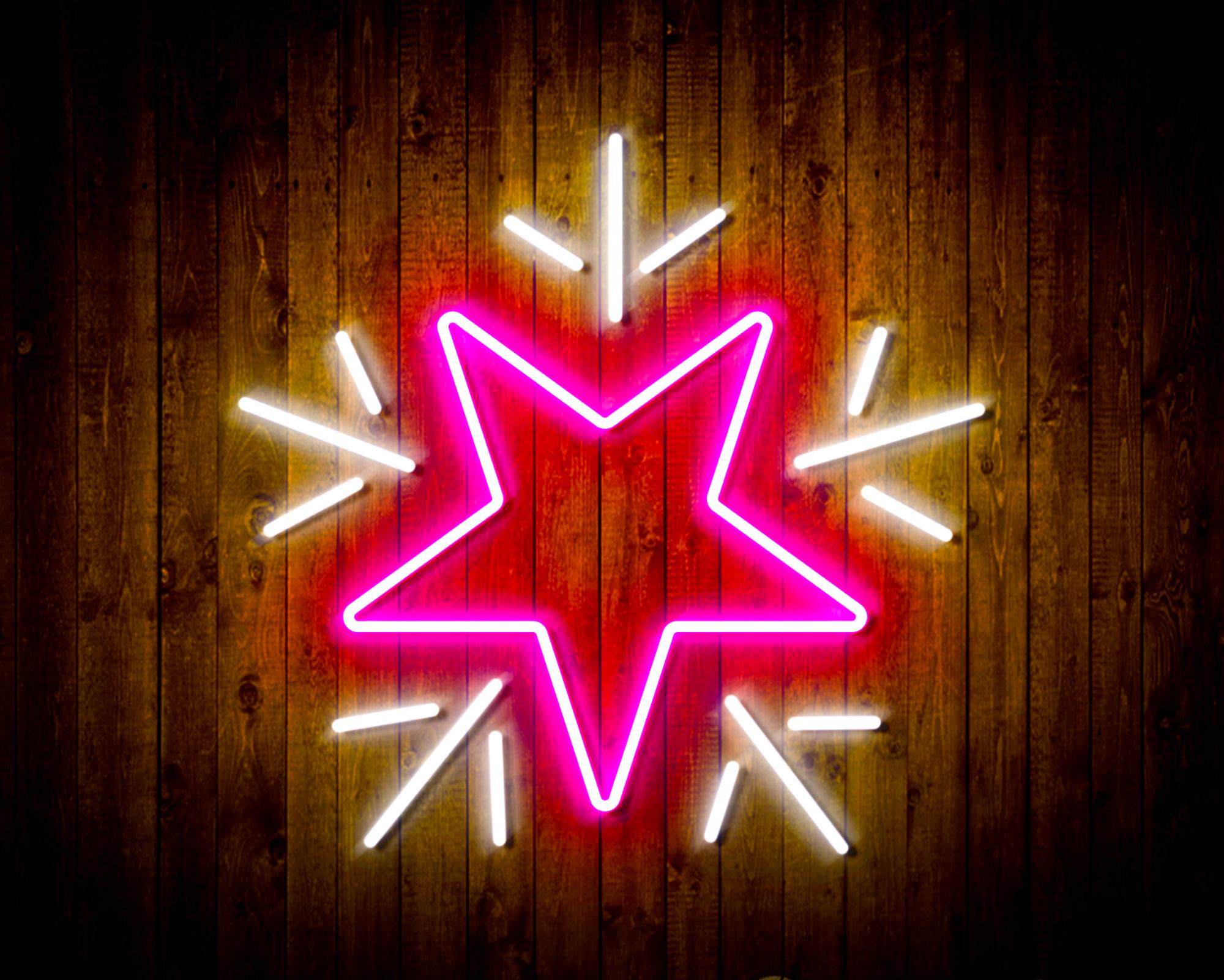 Flashing Star LED Neon Sign Wall Light