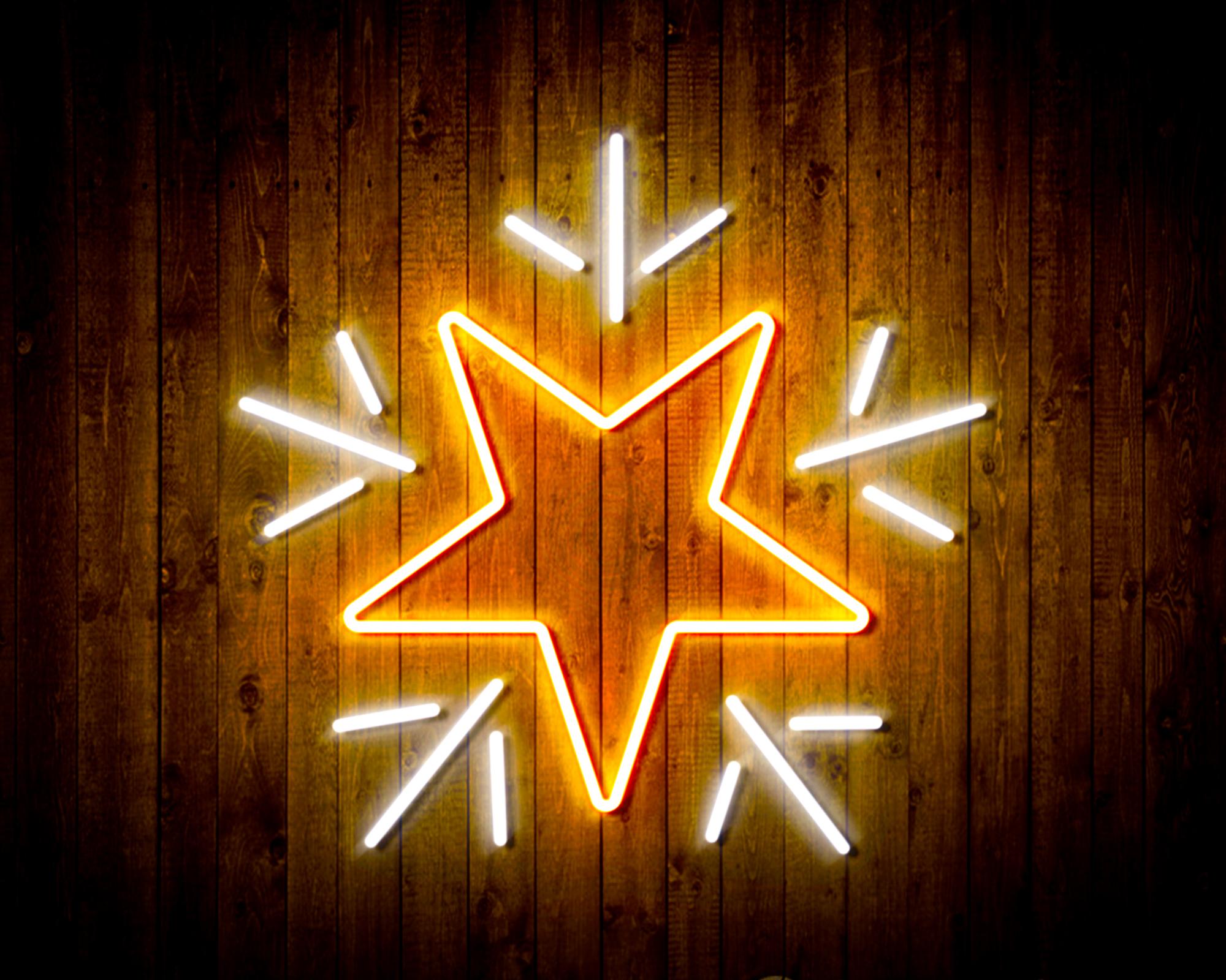 Flashing Star LED Neon Sign Wall Light