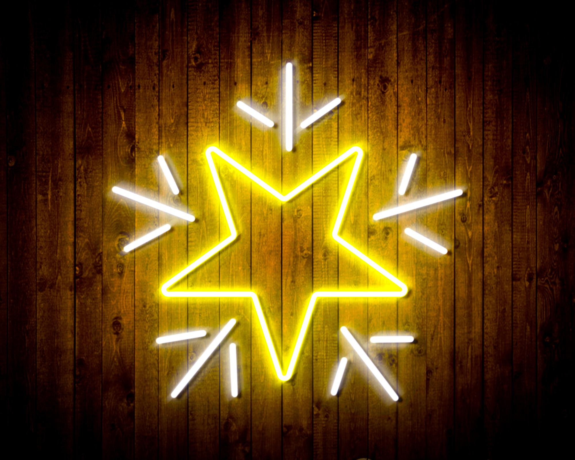 Flashing Star LED Neon Sign Wall Light