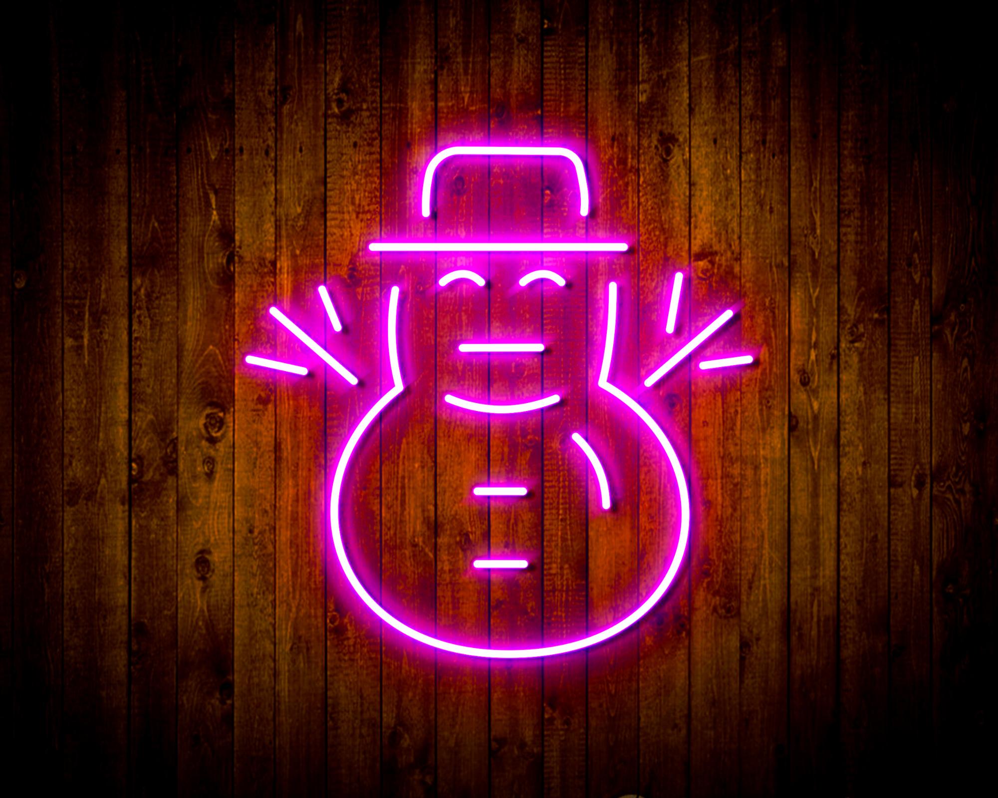 Snowman LED Neon Sign Wall Light
