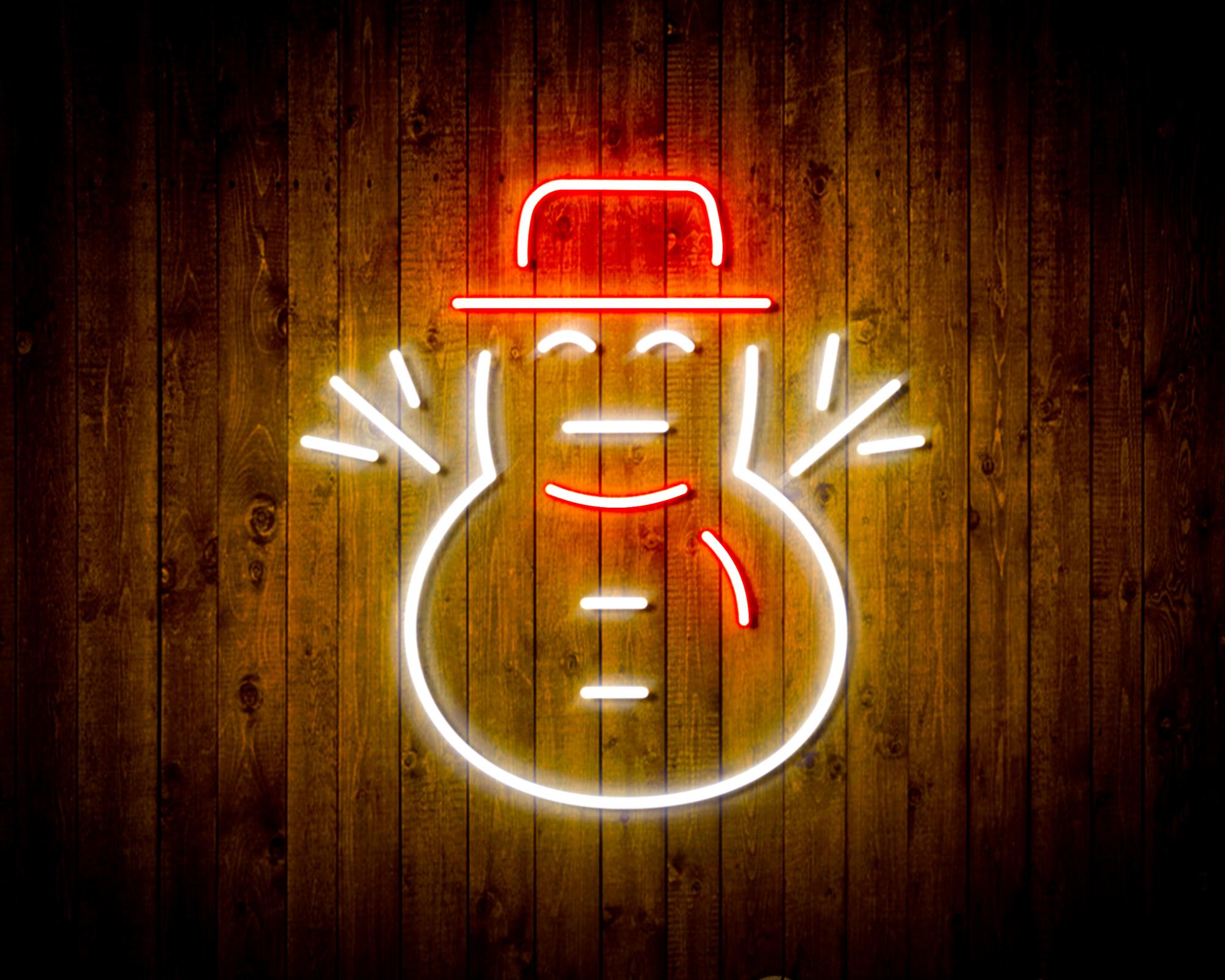 Snowman LED Neon Sign Wall Light