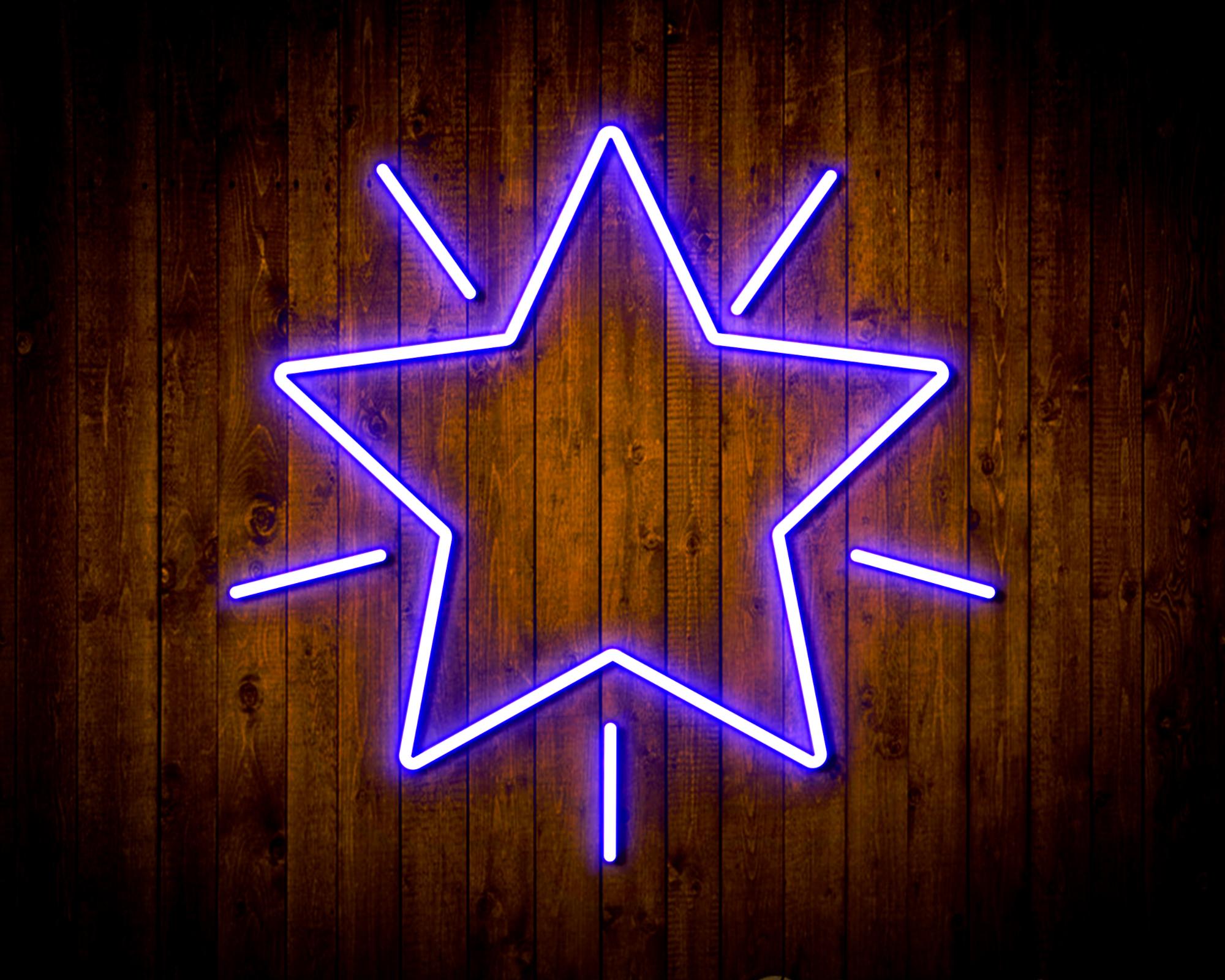 Flashing Star LED Neon Sign Wall Light