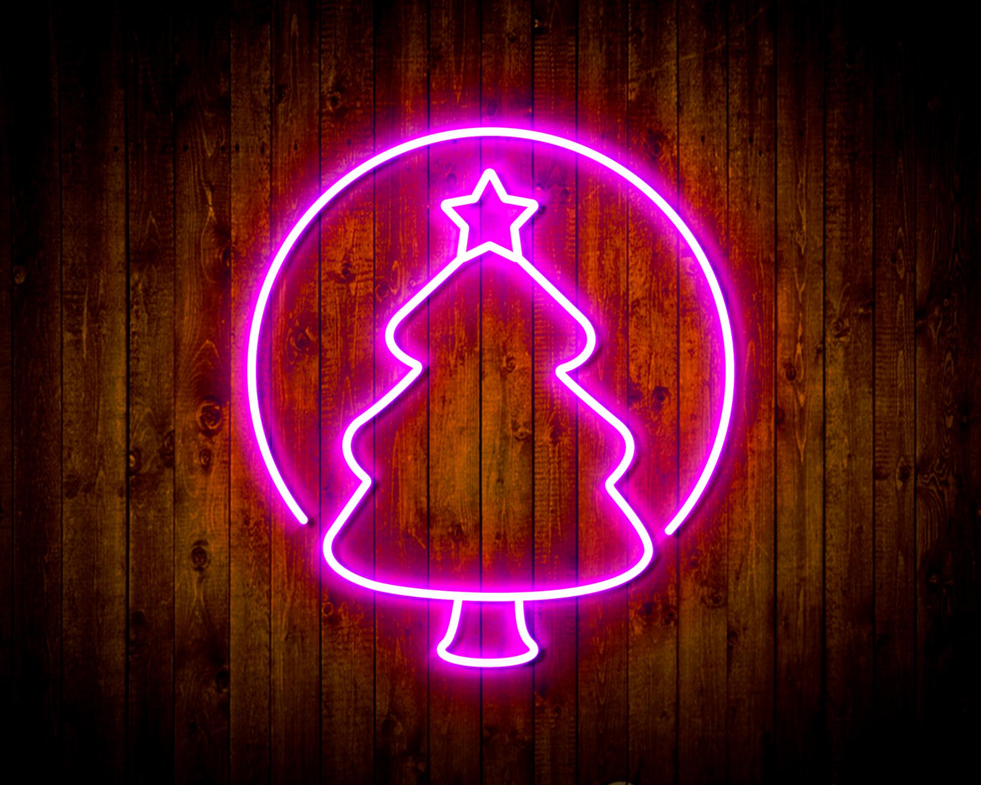 Christmas Tree Ornament LED Neon Sign Wall Light