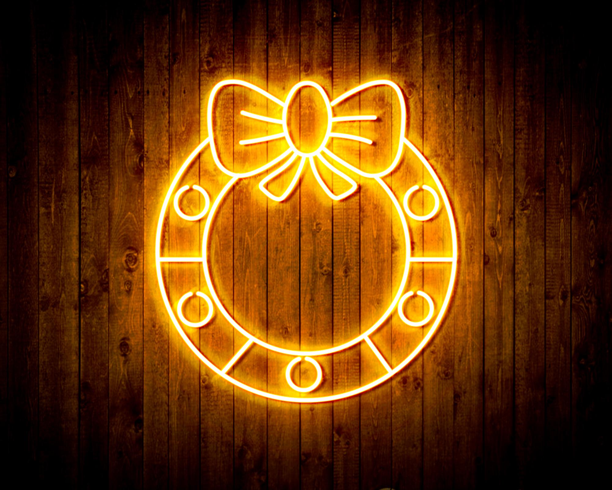 Christmas Holly LED Neon Sign Wall Light