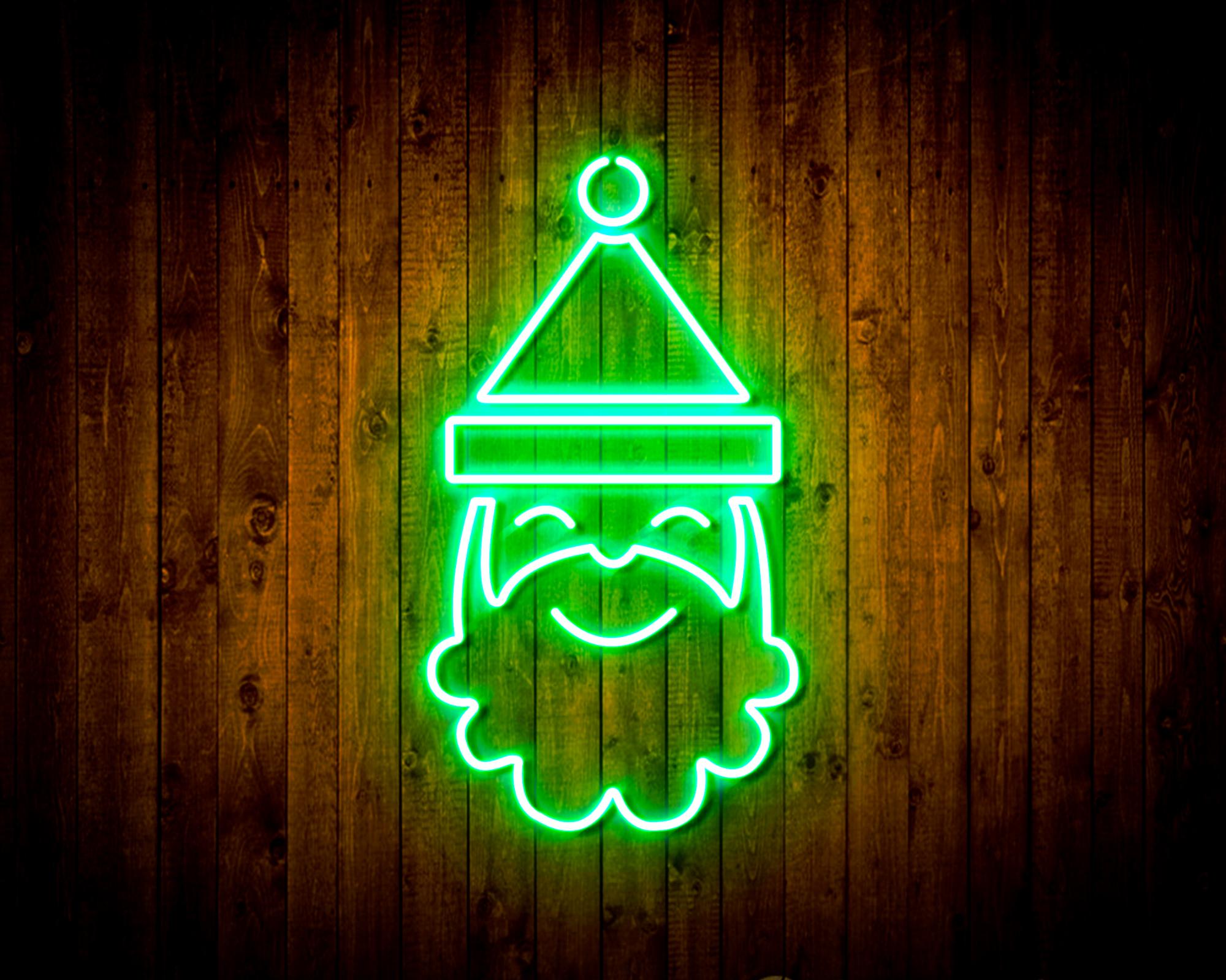 Santa Claus Face LED Neon Sign Wall Light