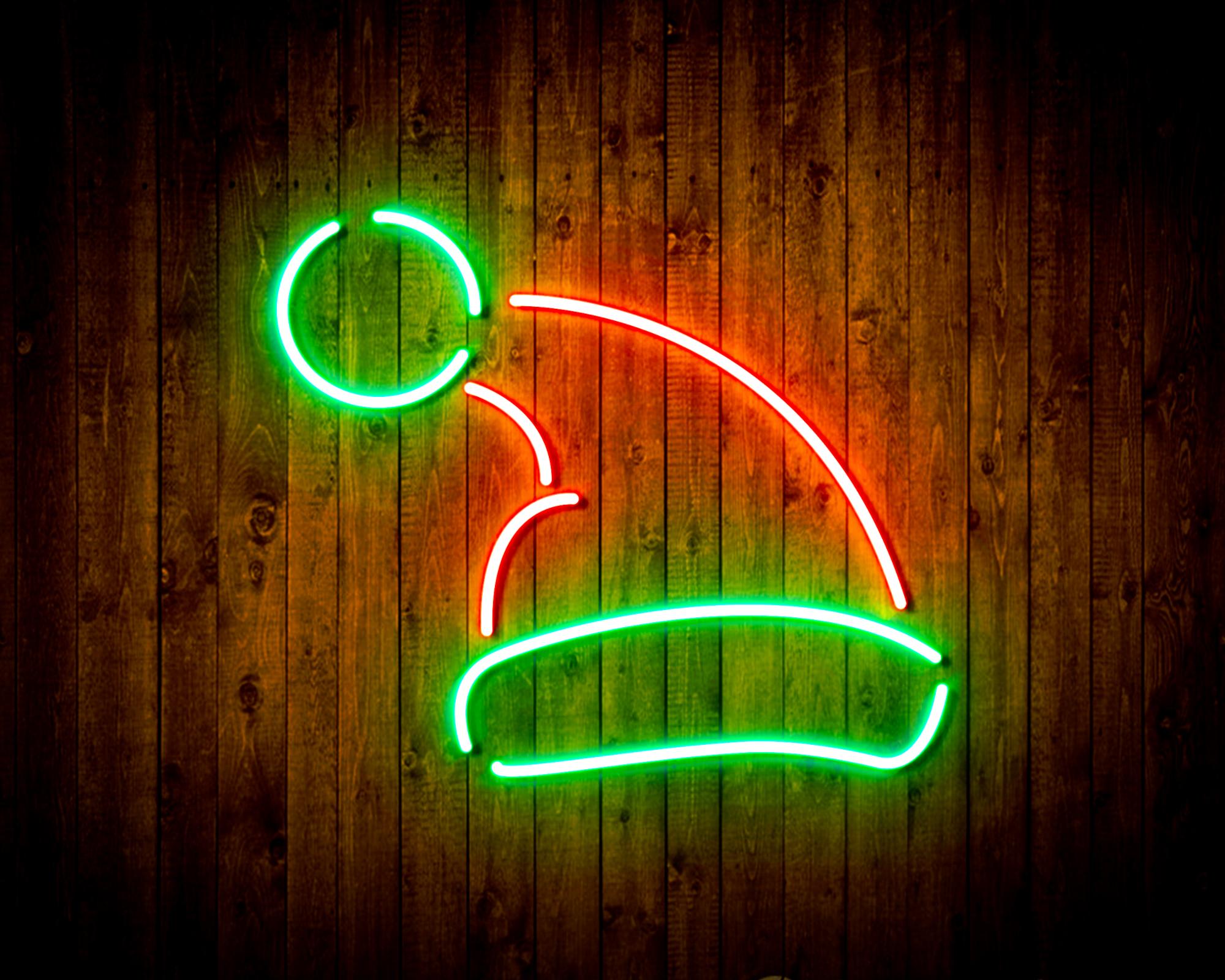 Christmas Hat LED Neon Sign Wall Light