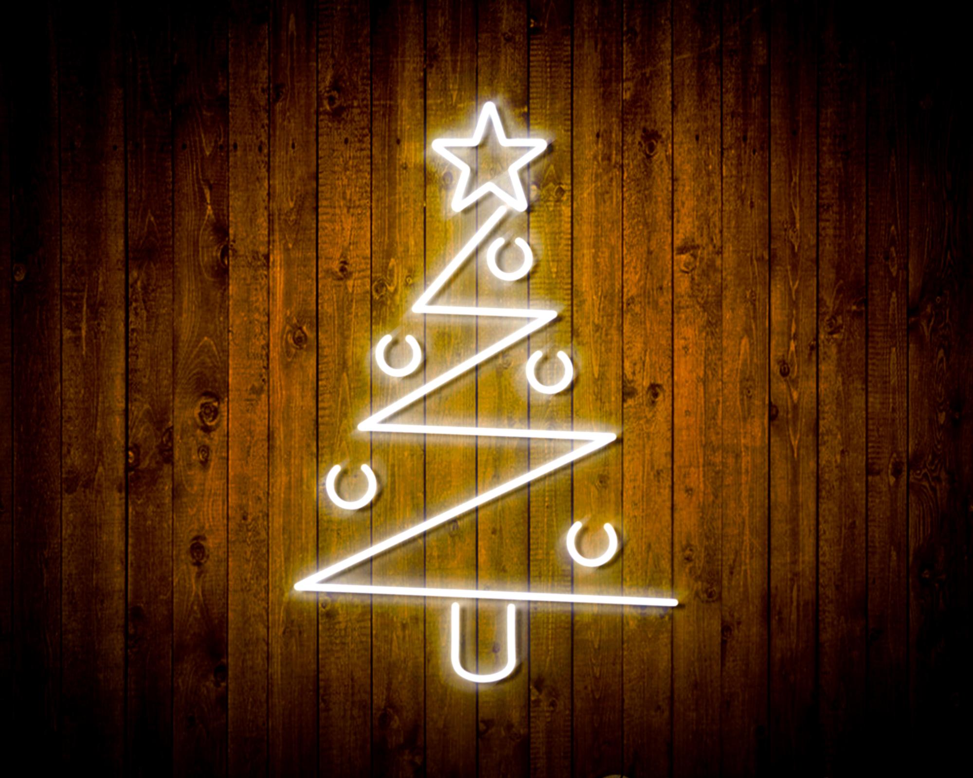 Modern Christmas Tree LED Neon Sign Wall Light