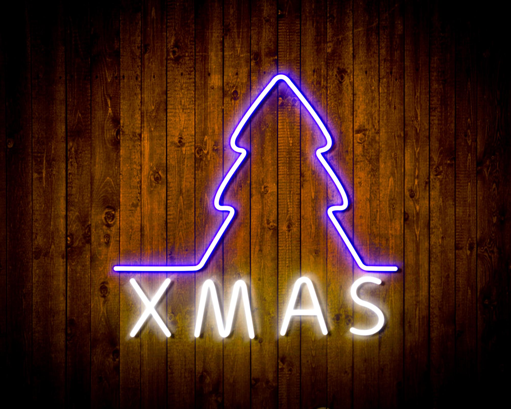 Simple Christmas Tree LED Neon Sign Wall Light