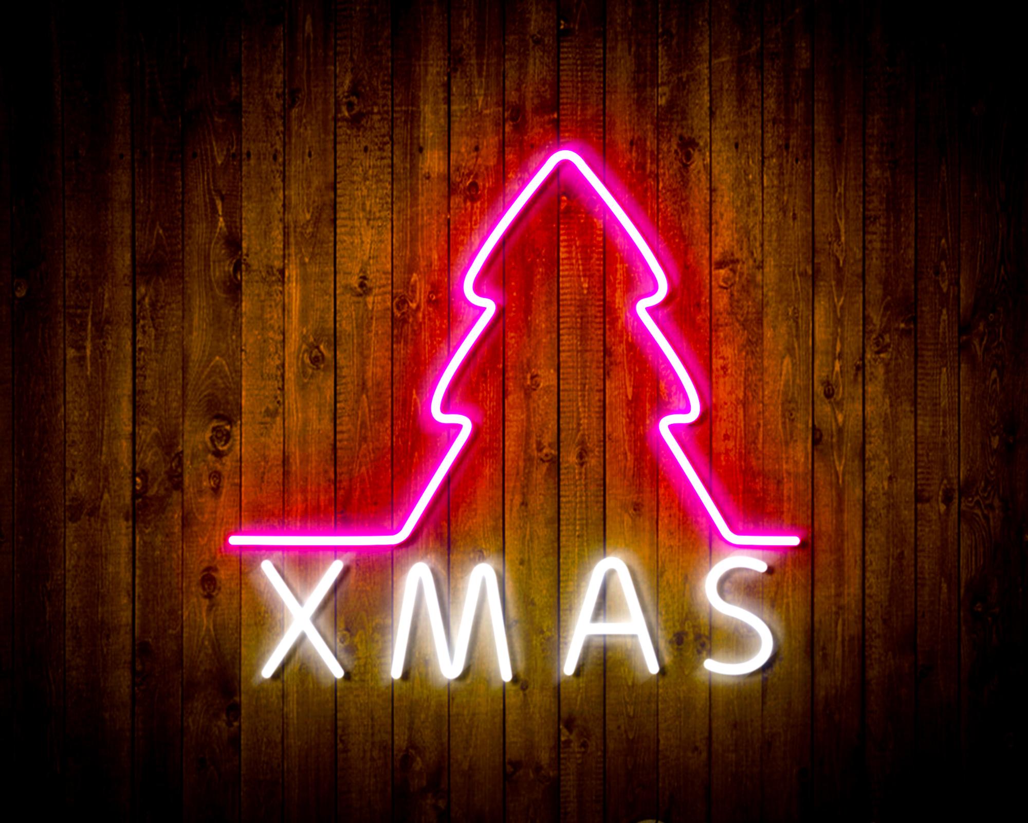 Simple Christmas Tree LED Neon Sign Wall Light