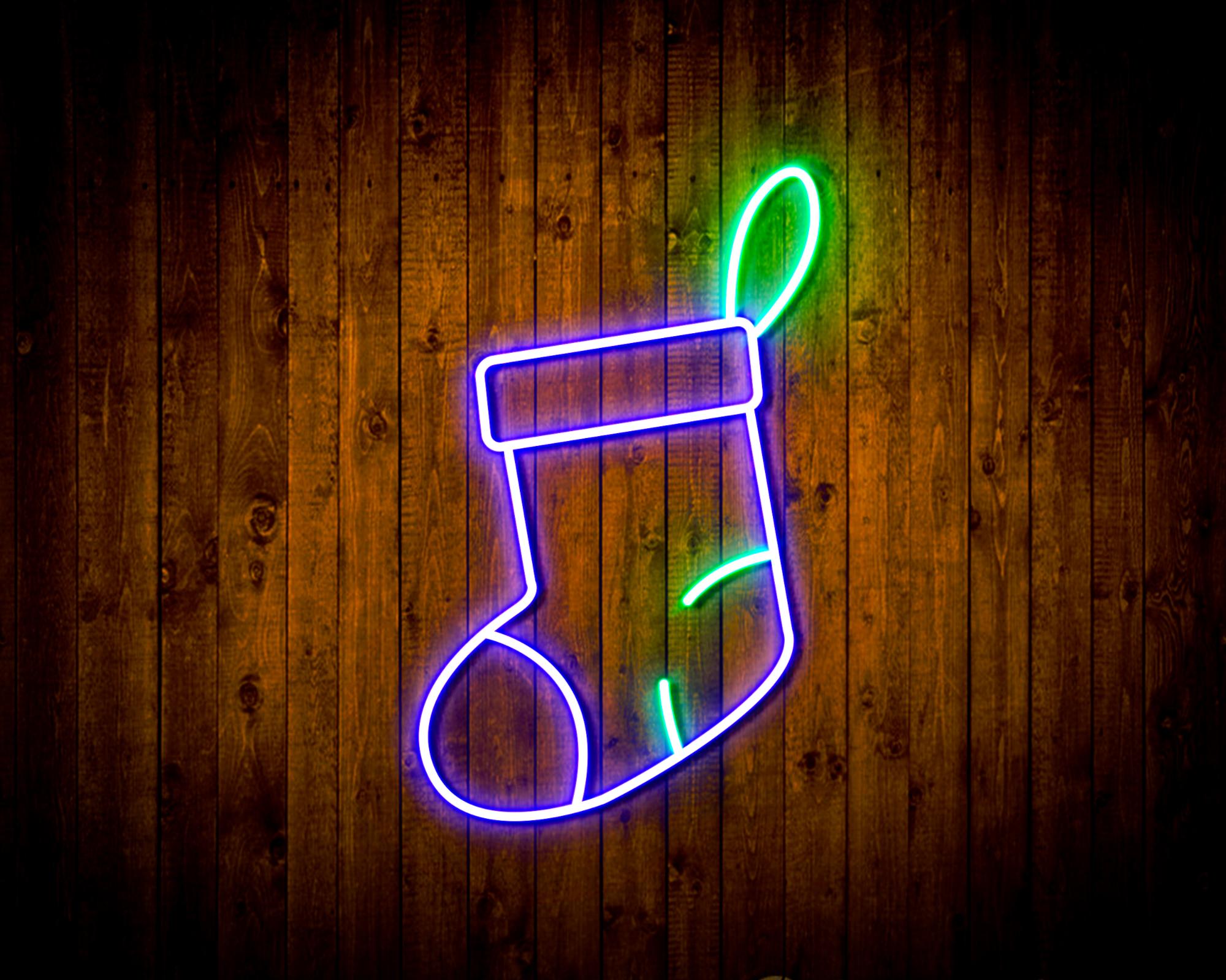 Christmas Sock LED Neon Sign Wall Light