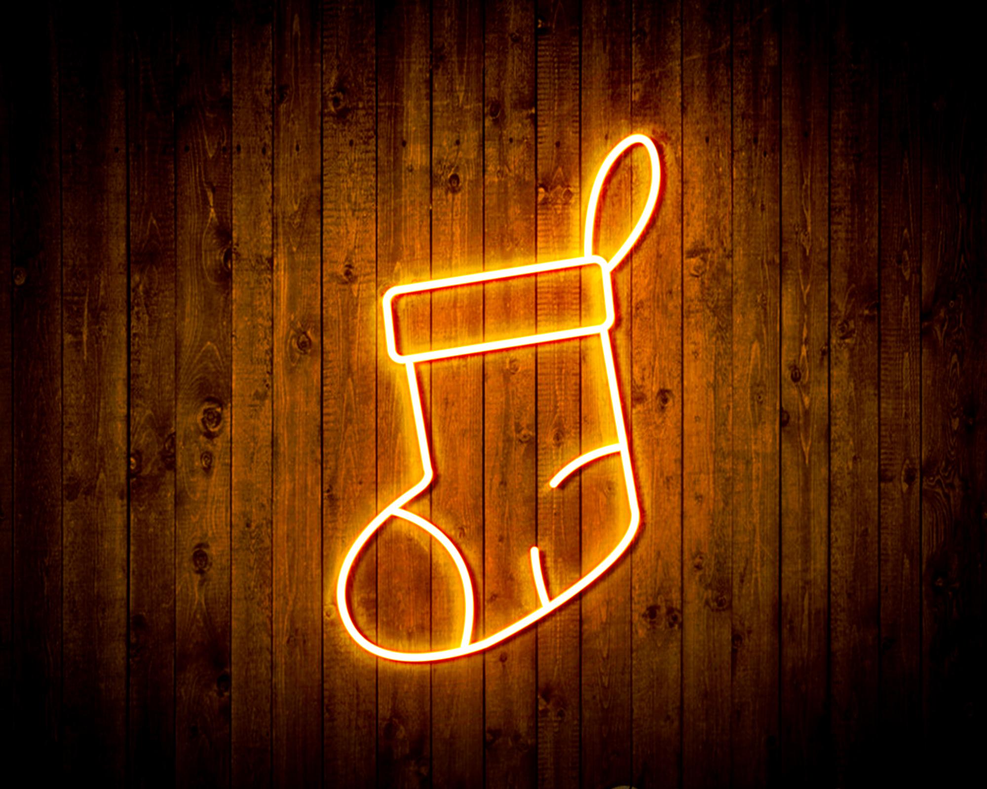 Christmas Sock LED Neon Sign Wall Light
