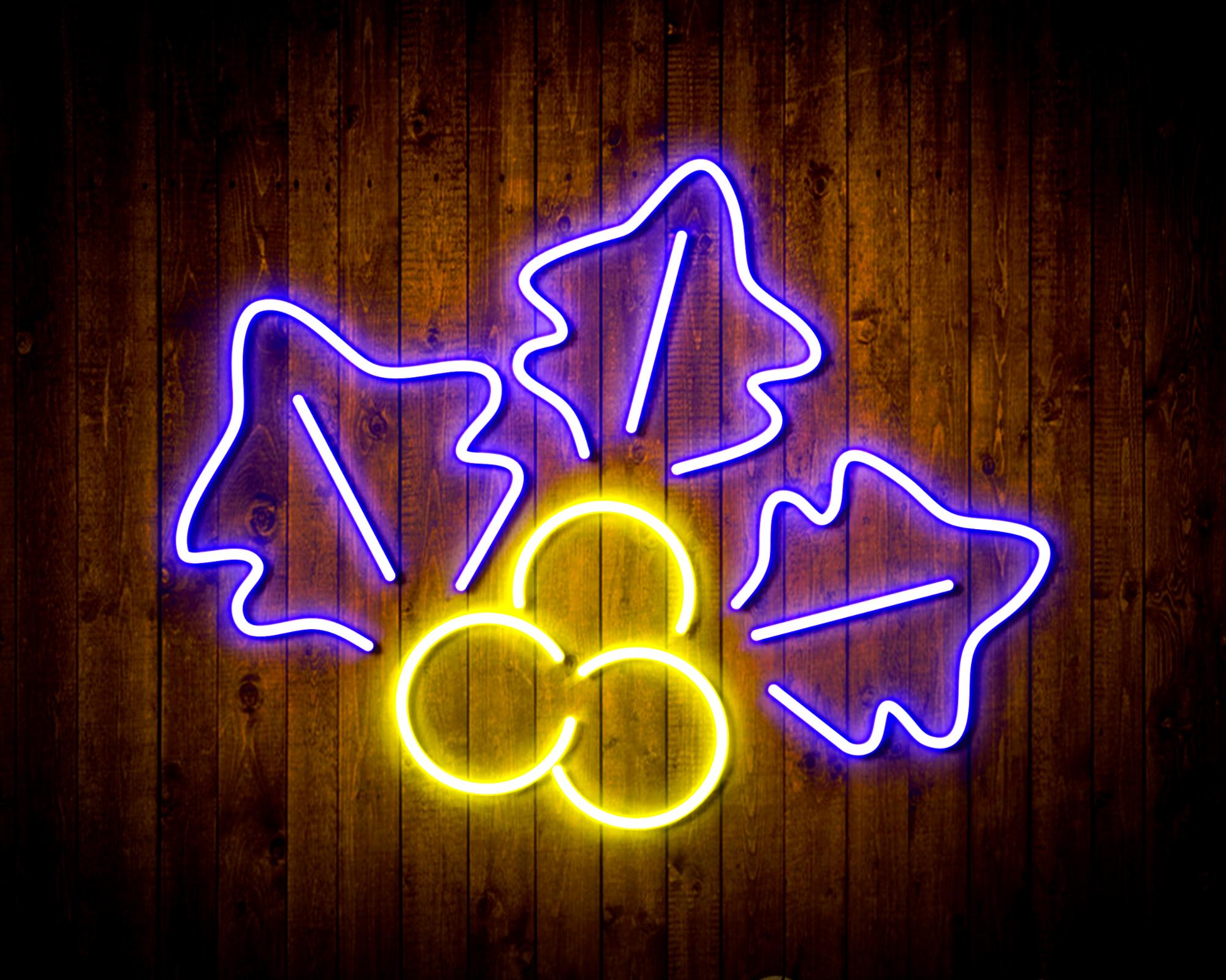 Christmas Holly LED Neon Sign Wall Light