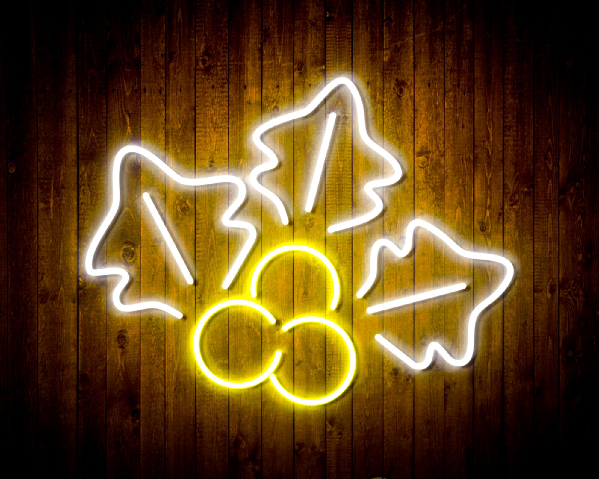 Christmas Holly LED Neon Sign Wall Light