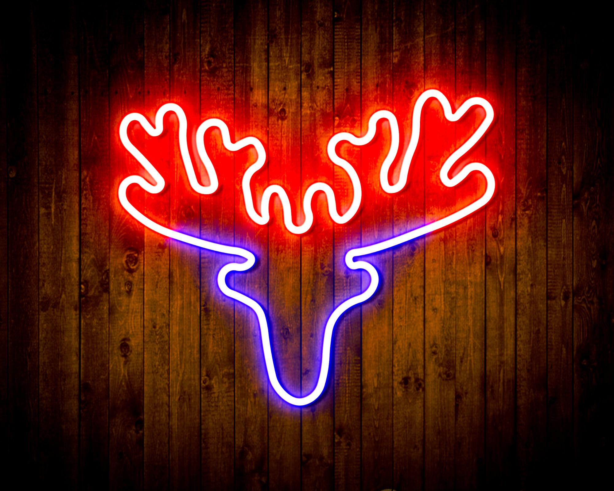 Deer Head LED Neon Sign Wall Light