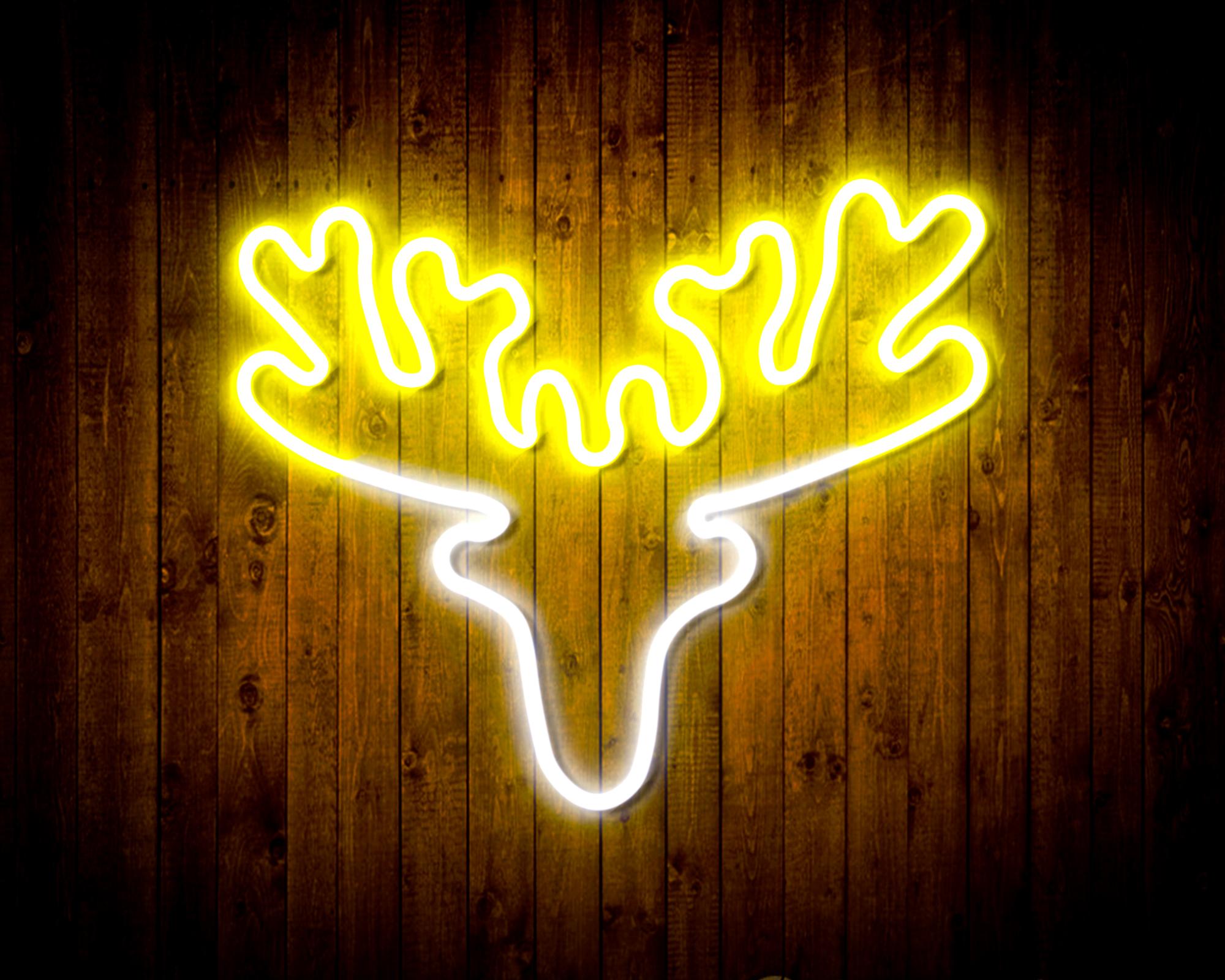 Deer Head LED Neon Sign Wall Light