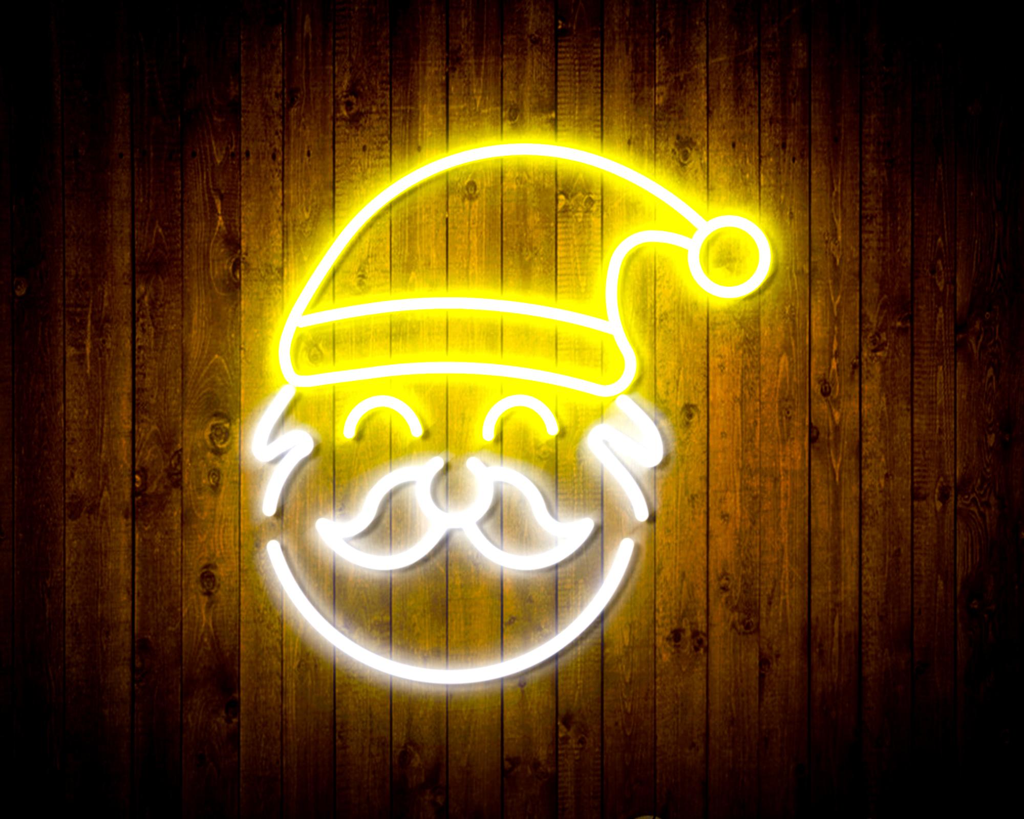 Santa Claus Face LED Neon Sign Wall Light