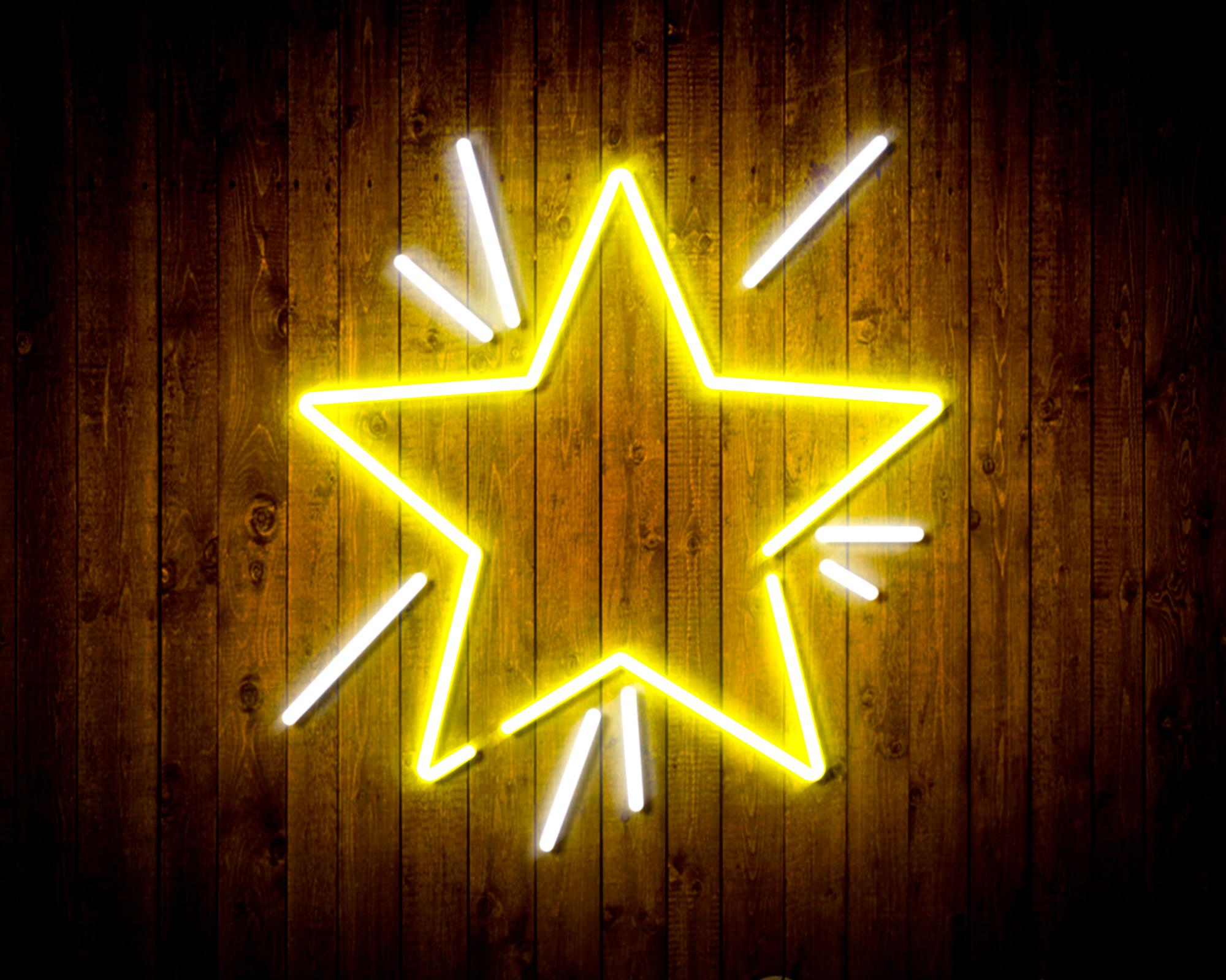 Flashing Star LED Neon Sign Wall Light