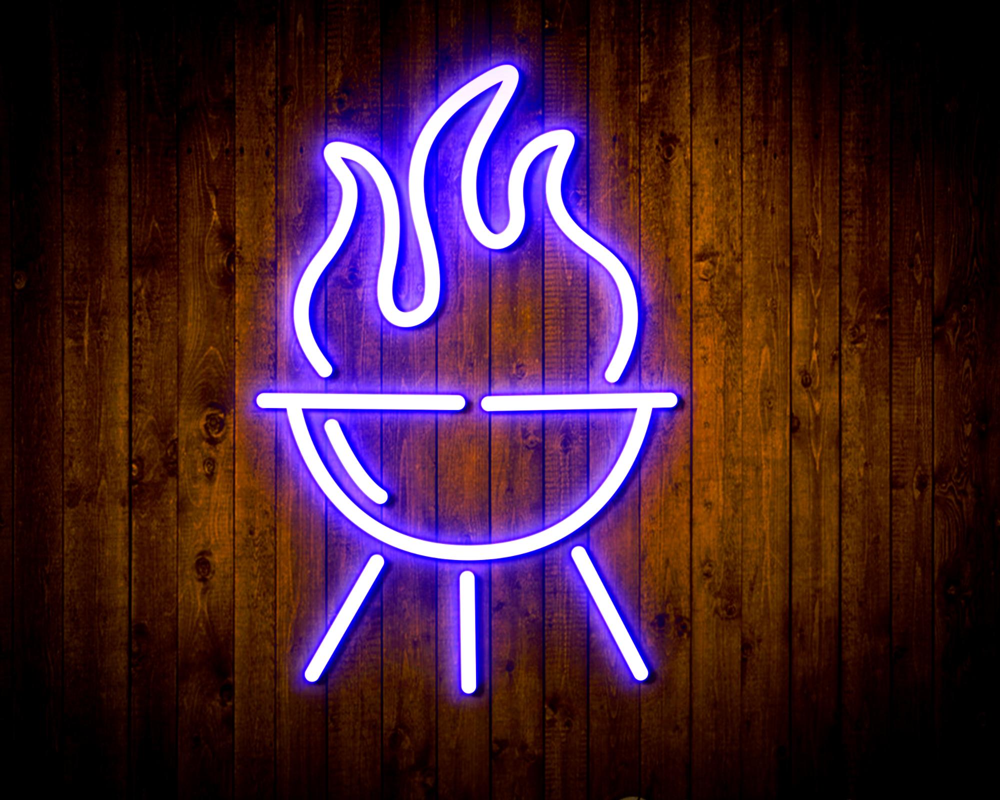 Barbecue Grill LED Neon Sign Wall Light