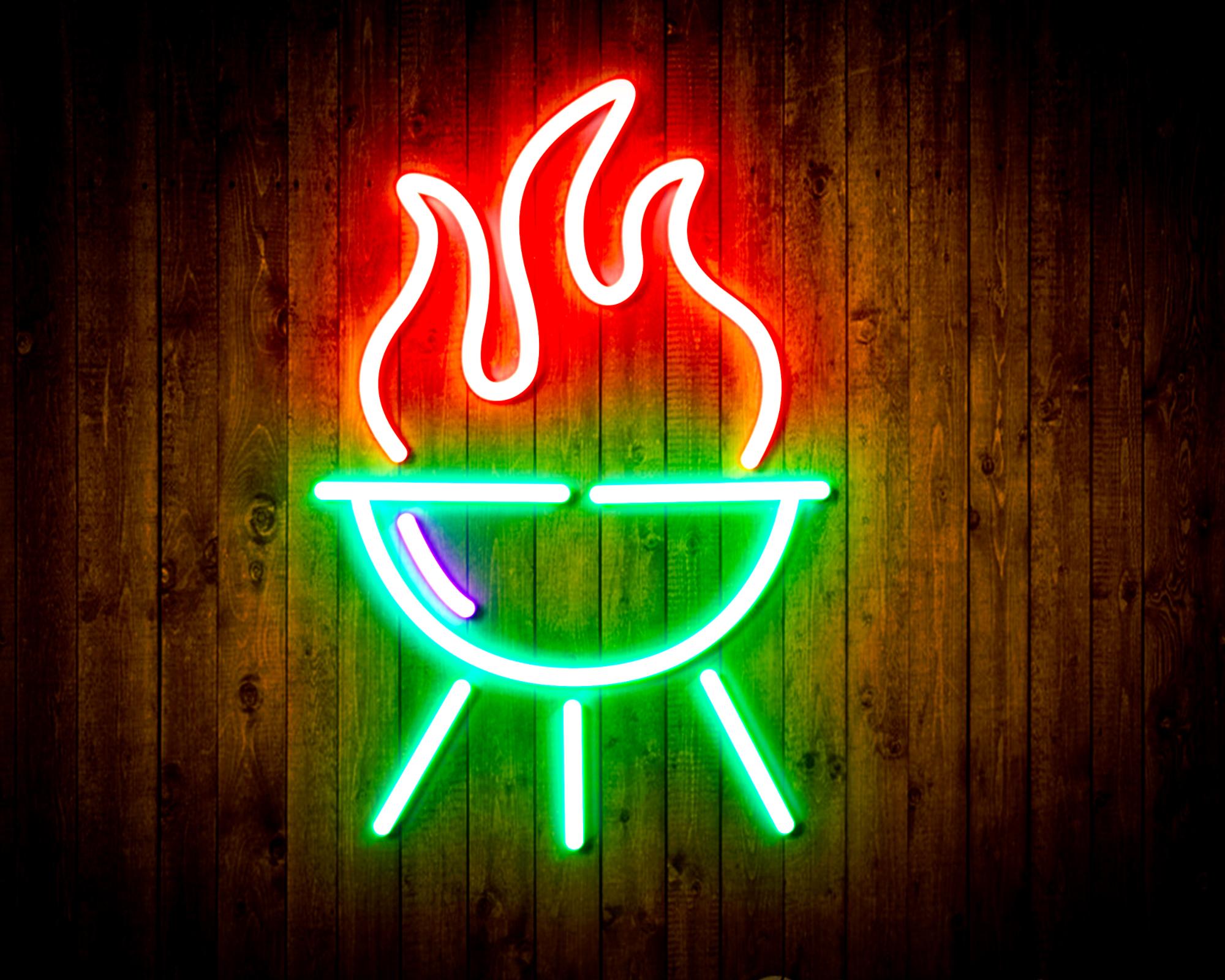 Barbecue Grill LED Neon Sign Wall Light