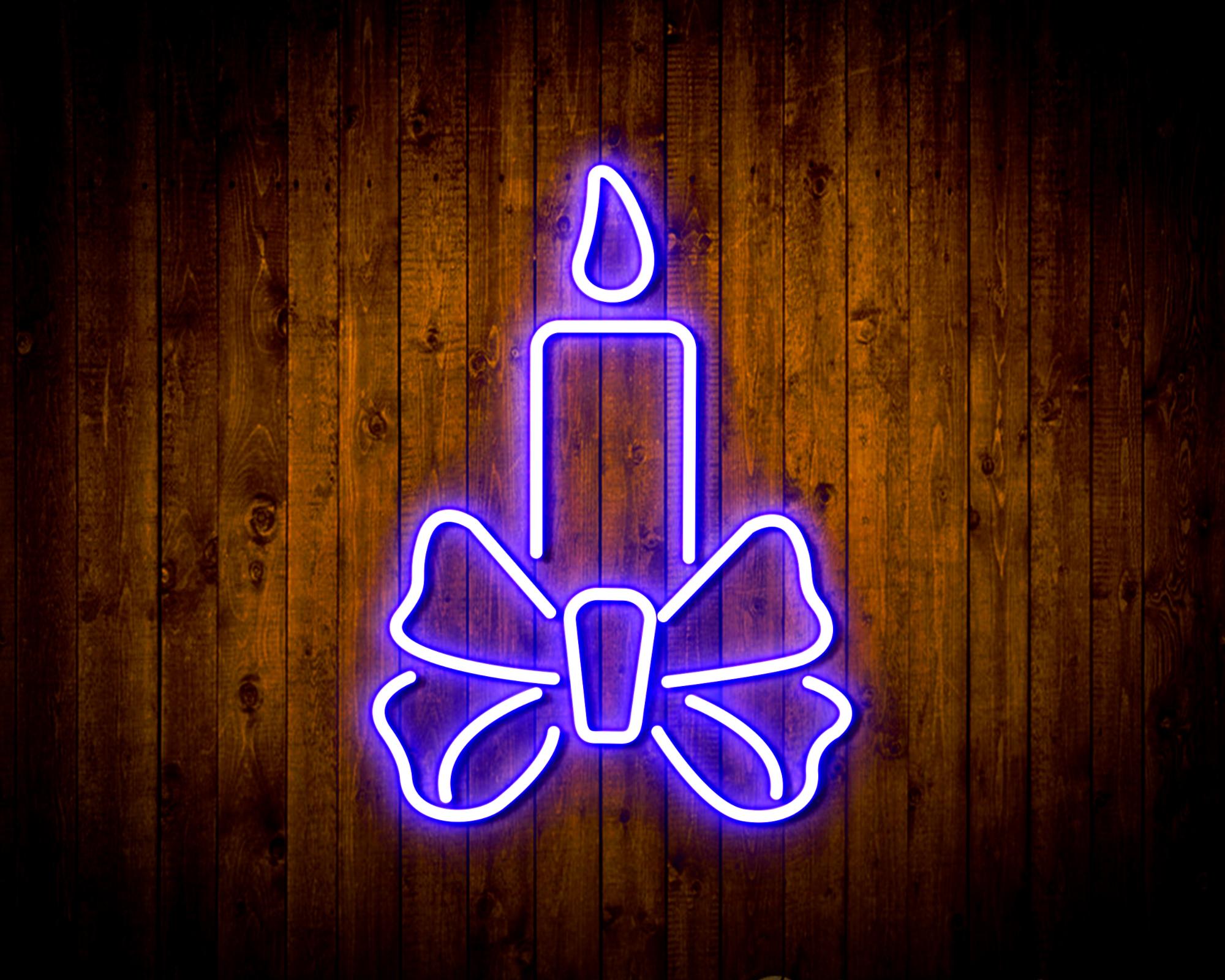 Candle LED Neon Sign Wall Light