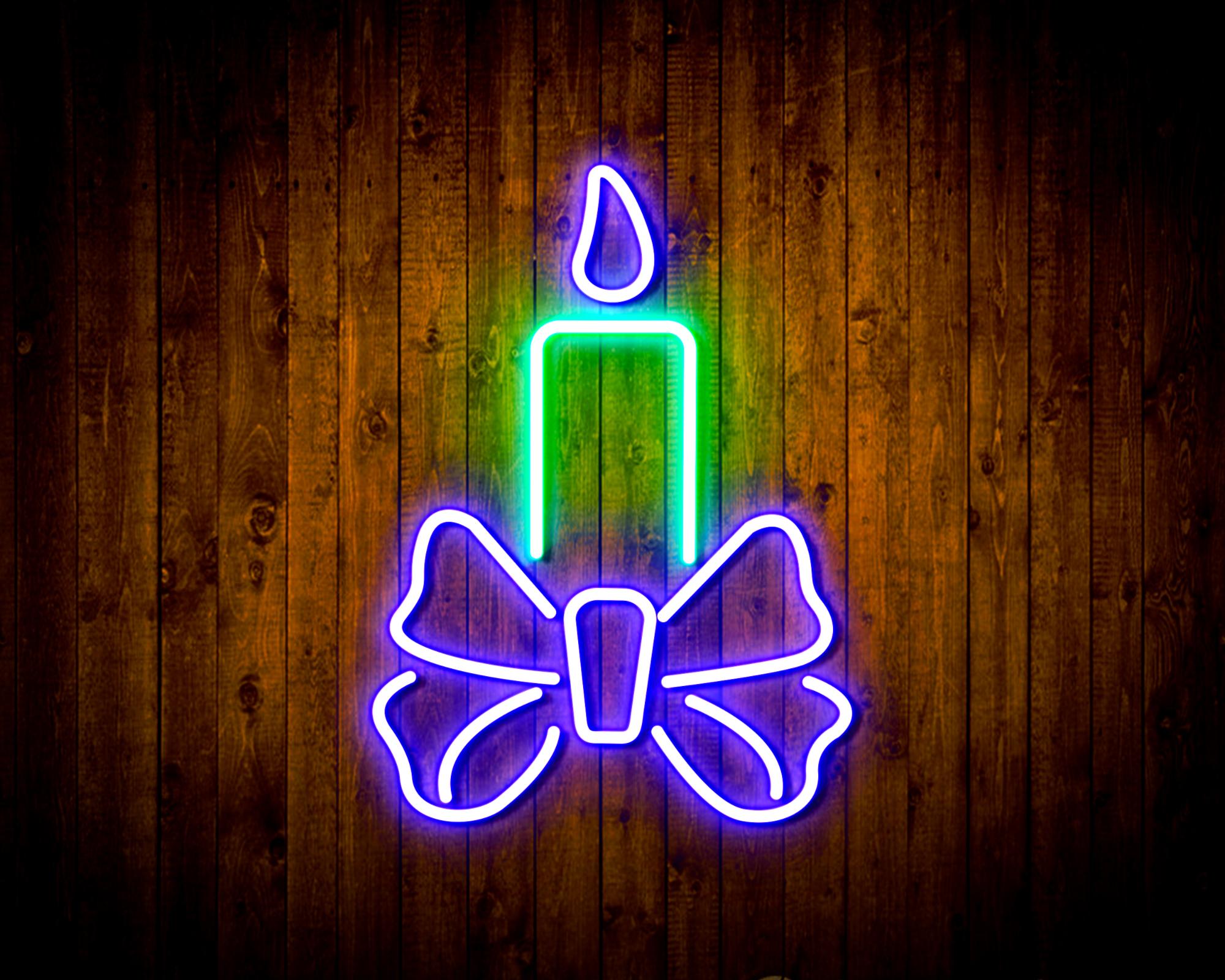 Candle LED Neon Sign Wall Light