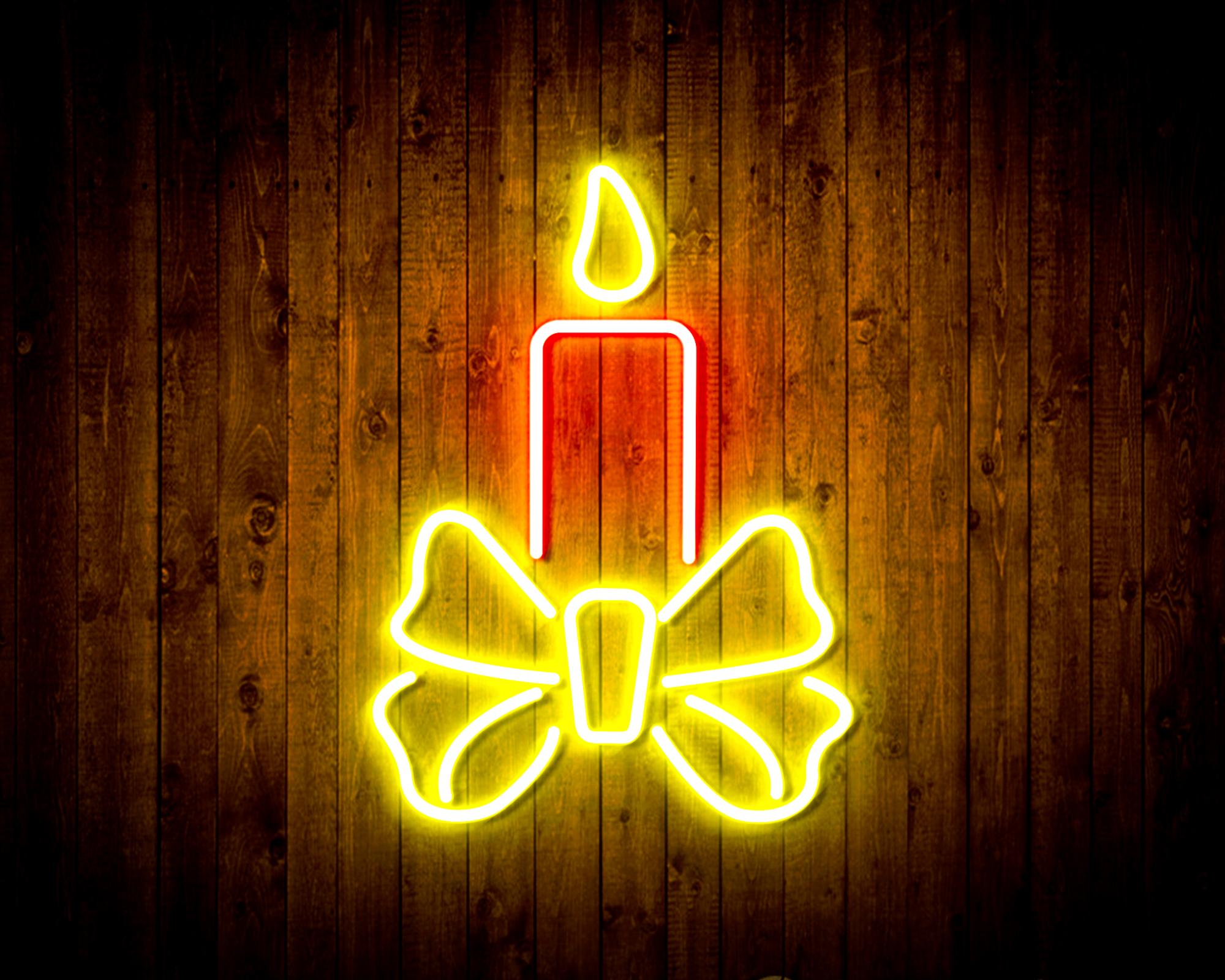 Candle LED Neon Sign Wall Light