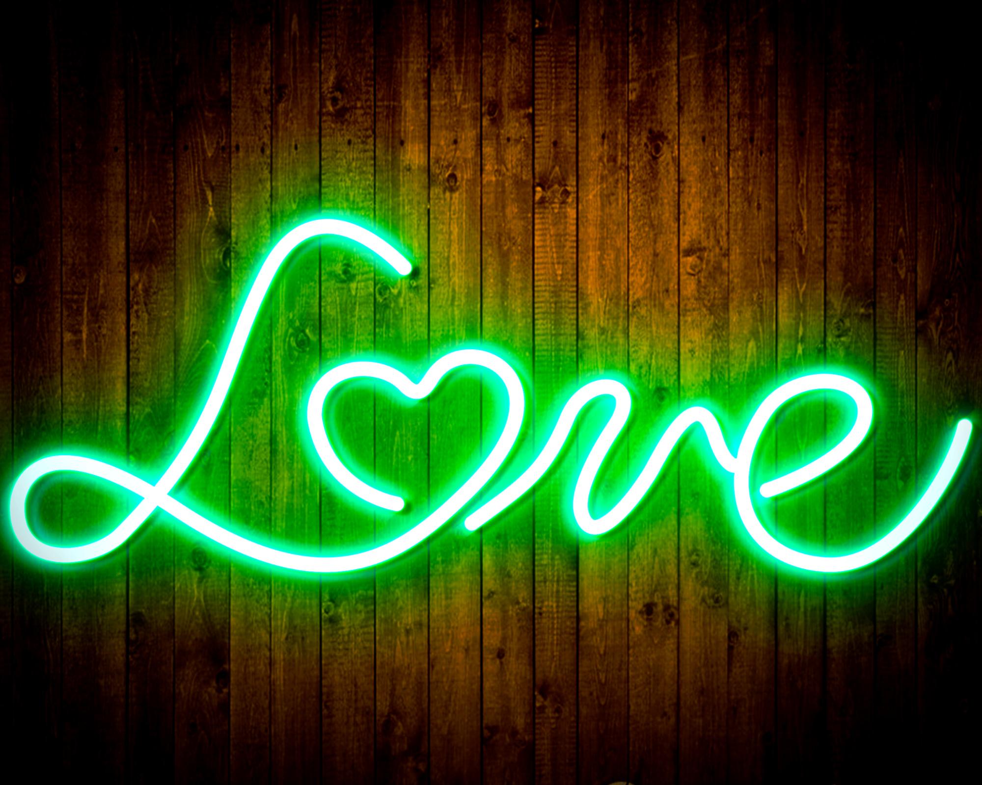 Love with Heart LED Neon Sign Wall Light