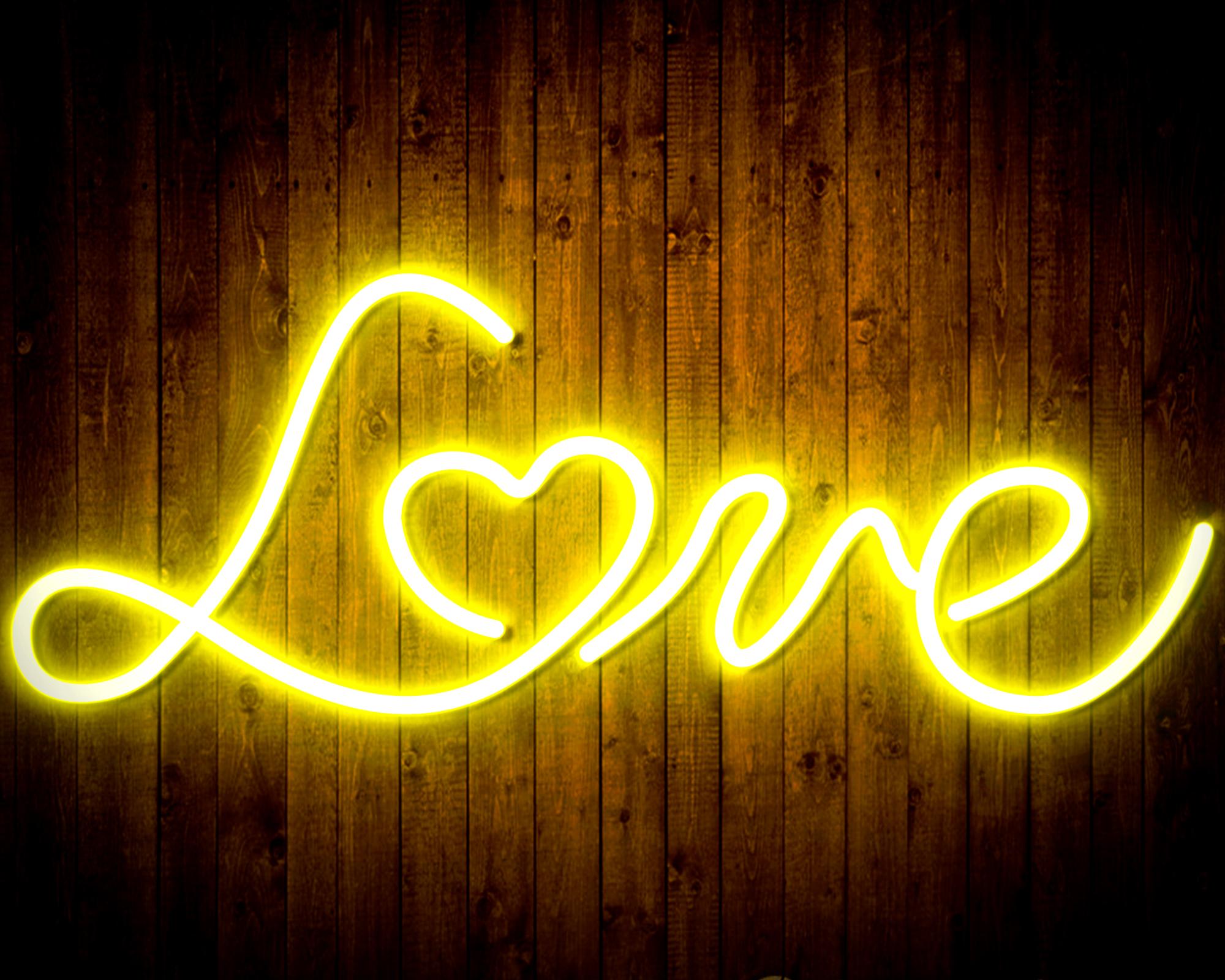 Love with Heart LED Neon Sign Wall Light
