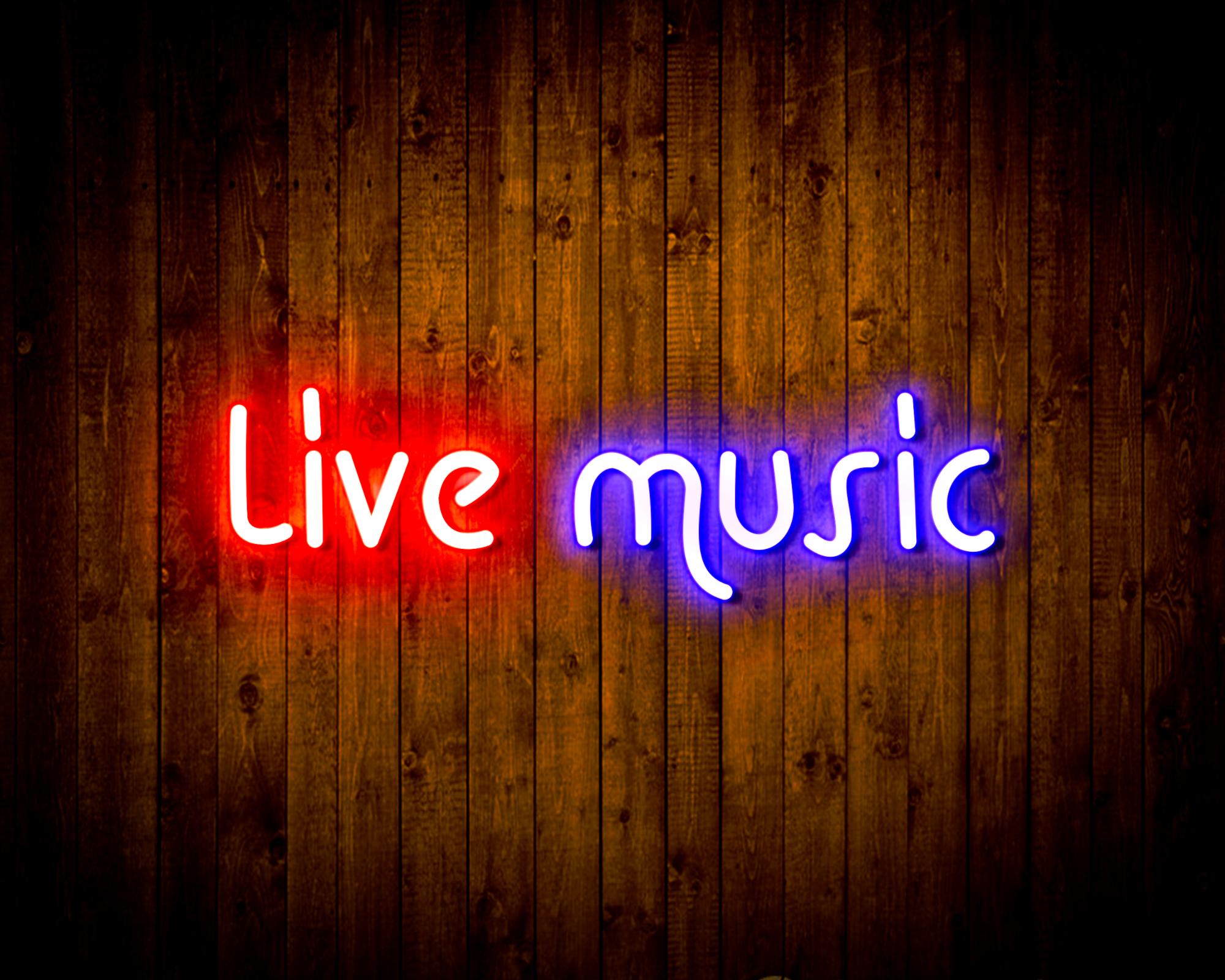 Live Music LED Neon Sign Wall Light