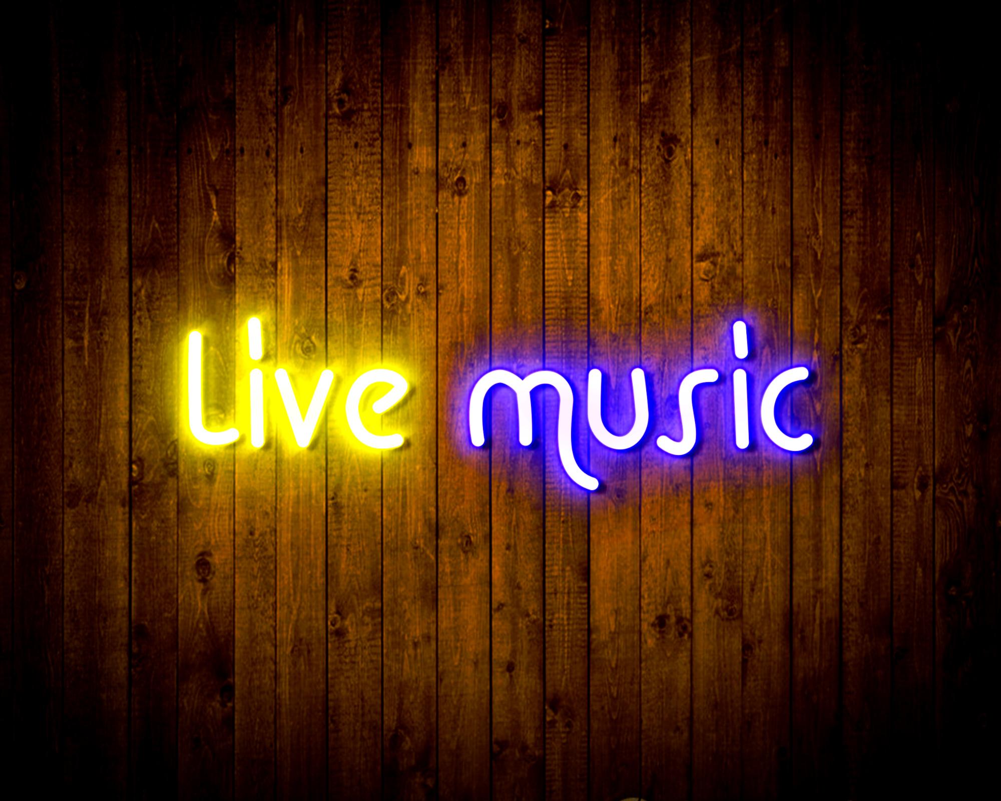 Live Music LED Neon Sign Wall Light